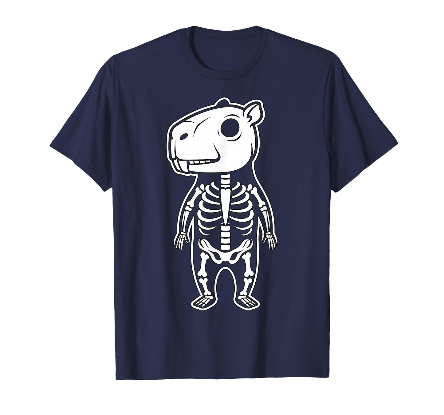 Capybara Skeleton Halloween Costume T-Shirt