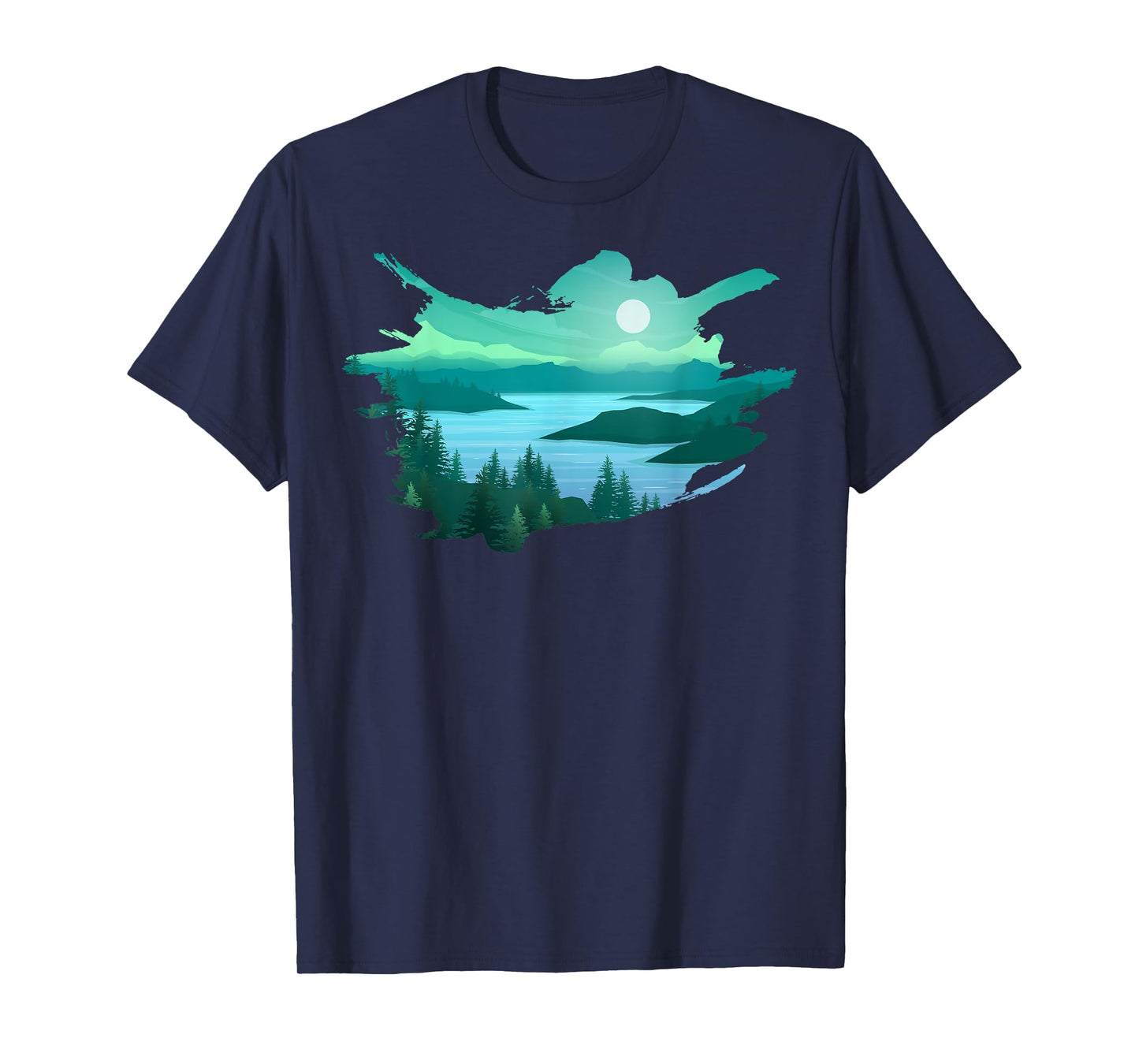 Timeless Mountain, Nature Trees, River and Forest T-Shirt