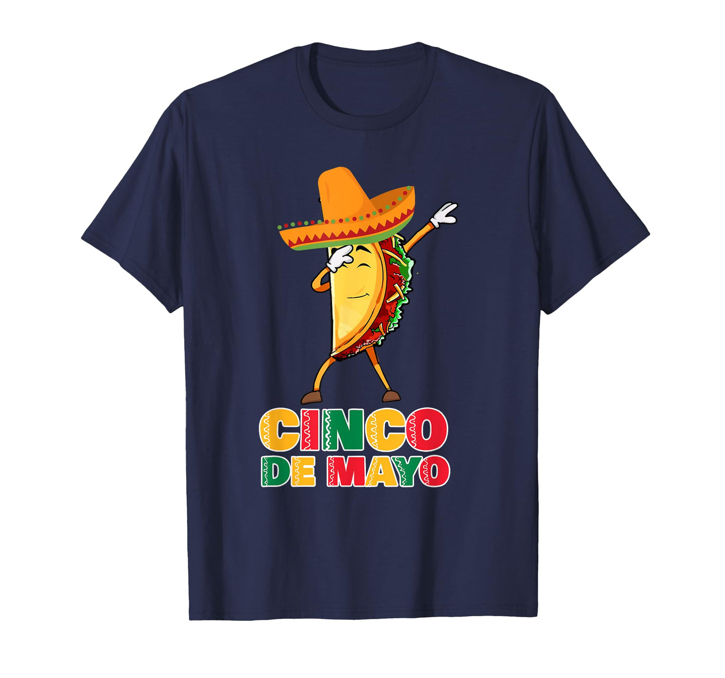 Funny Dabbing Taco Sombrero Kids Party Fiesta Cinco de Mayo T-Shirt