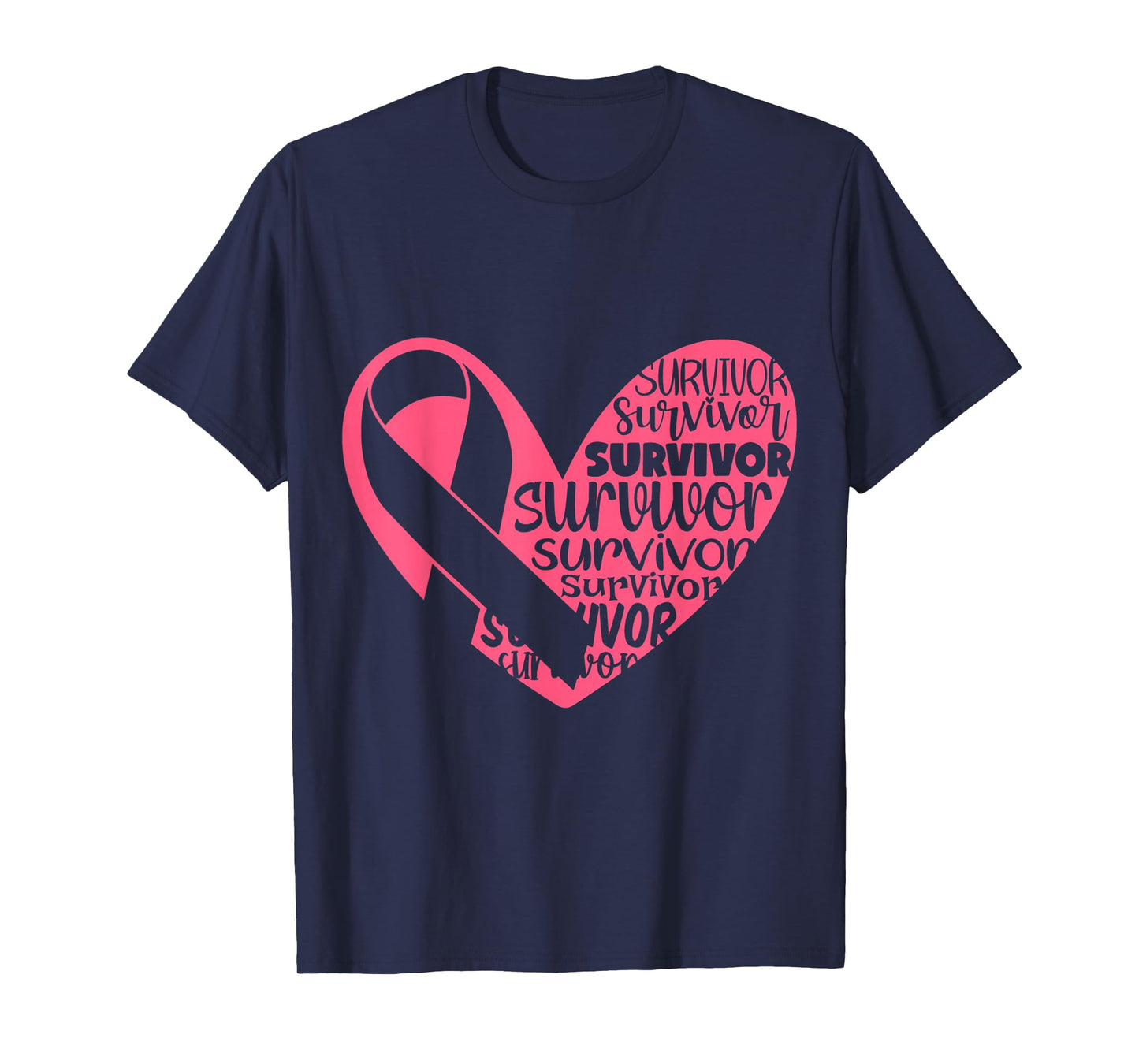 Survivor Heart Breast Cancer Awarenes T-Shirt