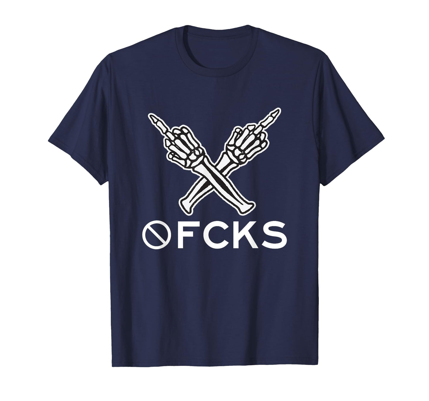 Zero Fucks Given 0FCKS Middle Finger Skeleton Hands Sarcasti T-Shirt