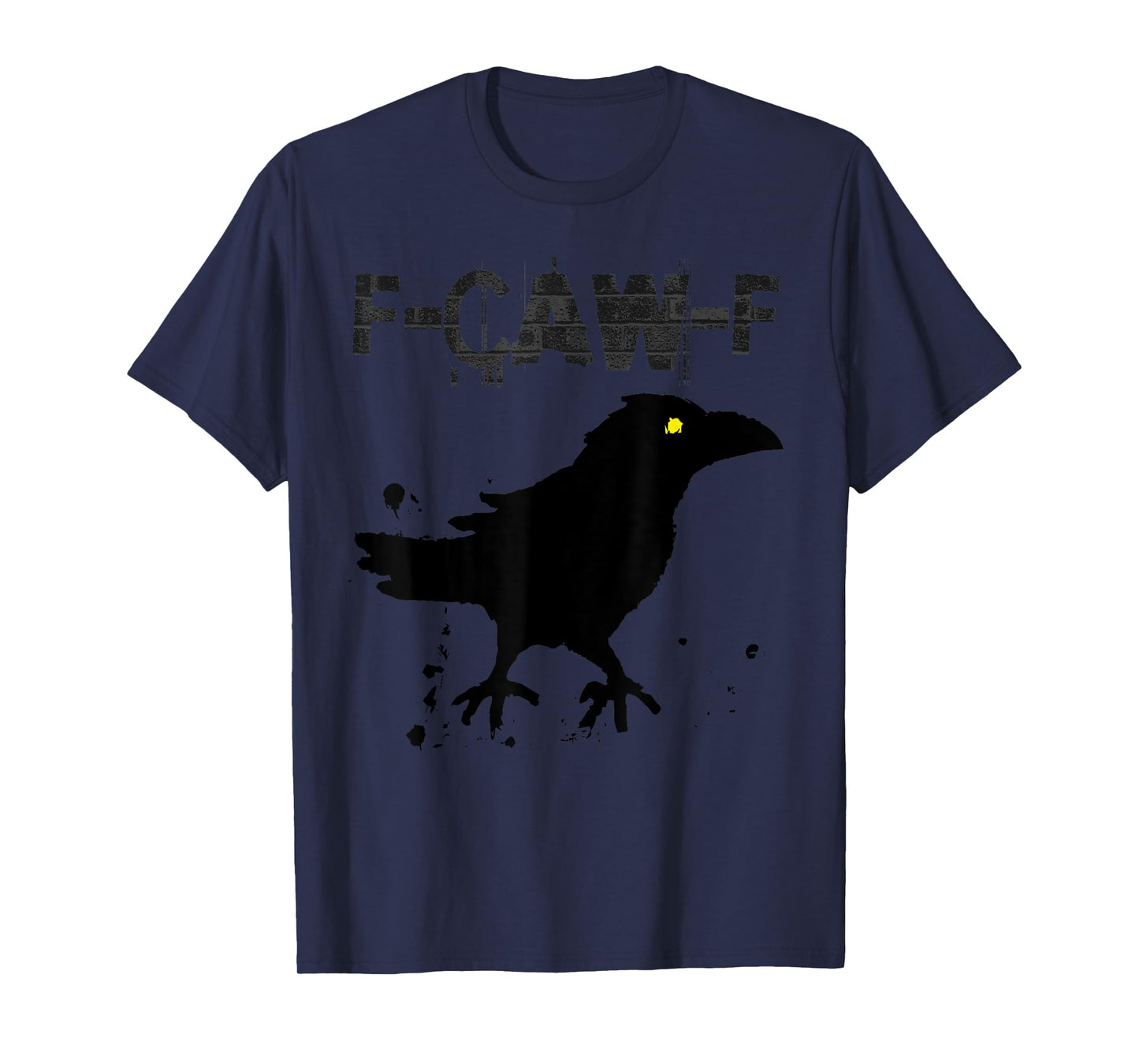 Grunge Coffee F-CAW-F Crow Adult Humor Graphic Tee T-Shirt