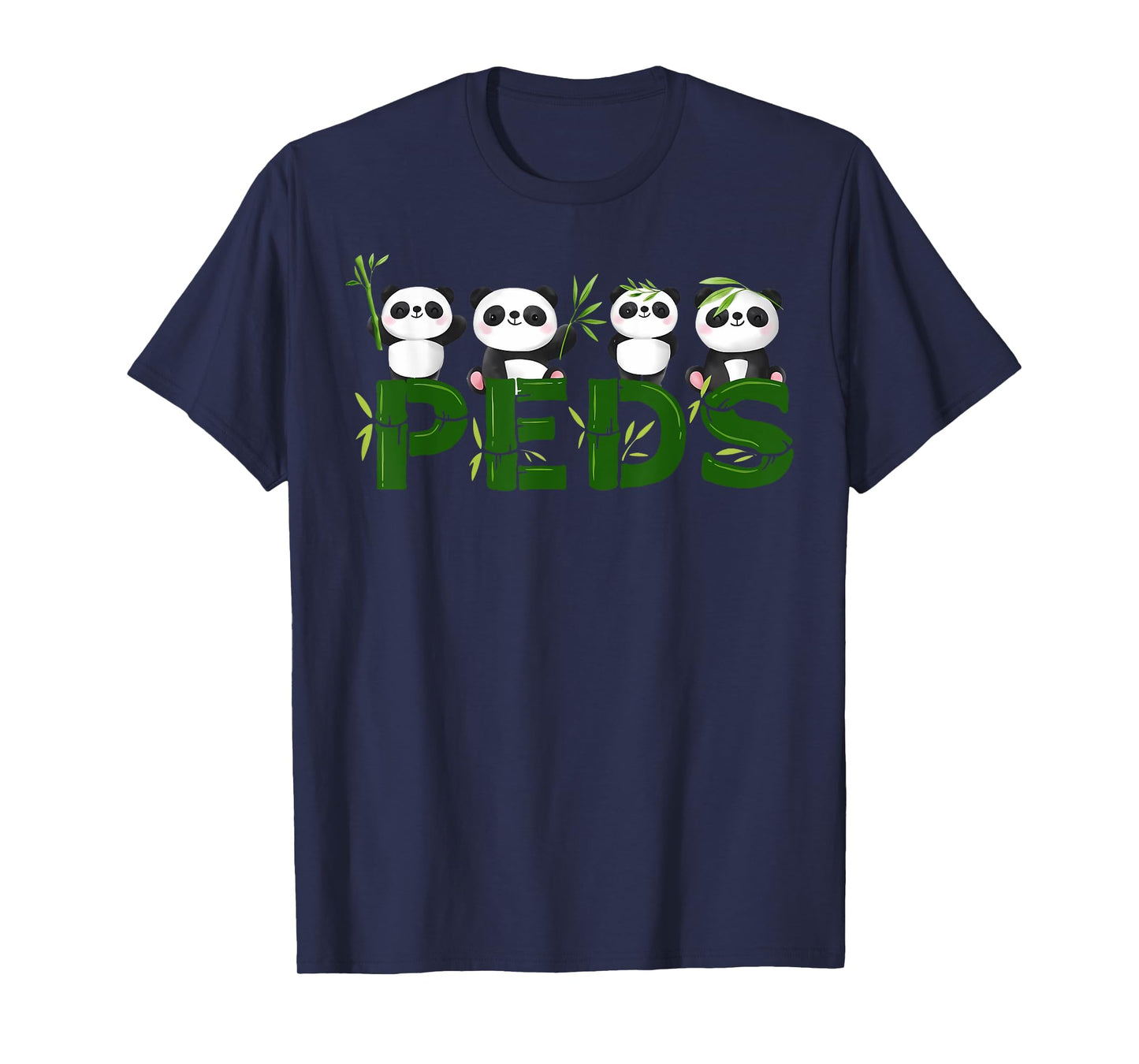 Panda Cute PEDS Nurse Peds Hem Onc Animals Pediatric Nurse T-Shirt