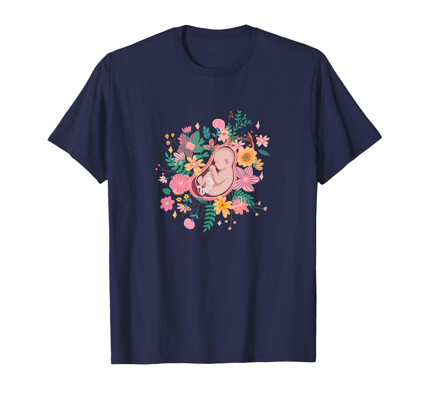Midwife Thank You Fetus Flowers - Doula Midwifery Midwife T-Shirt