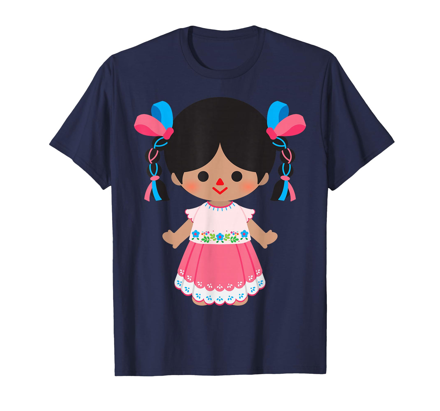 Mexican Doll Maria Mazahua Otomi Lele Traditional Handmade T-Shirt