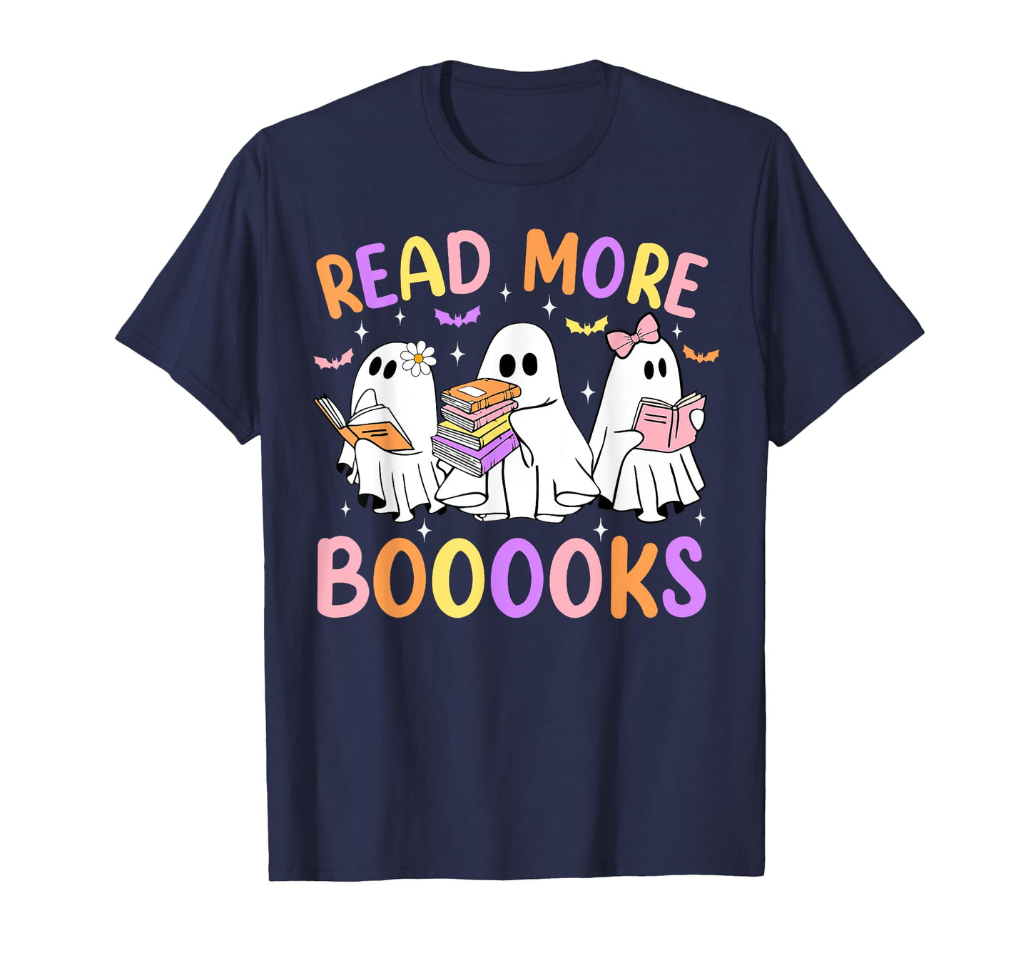 Halloween Read More Books Retro Costume Teacher Women Girls T-Shirt