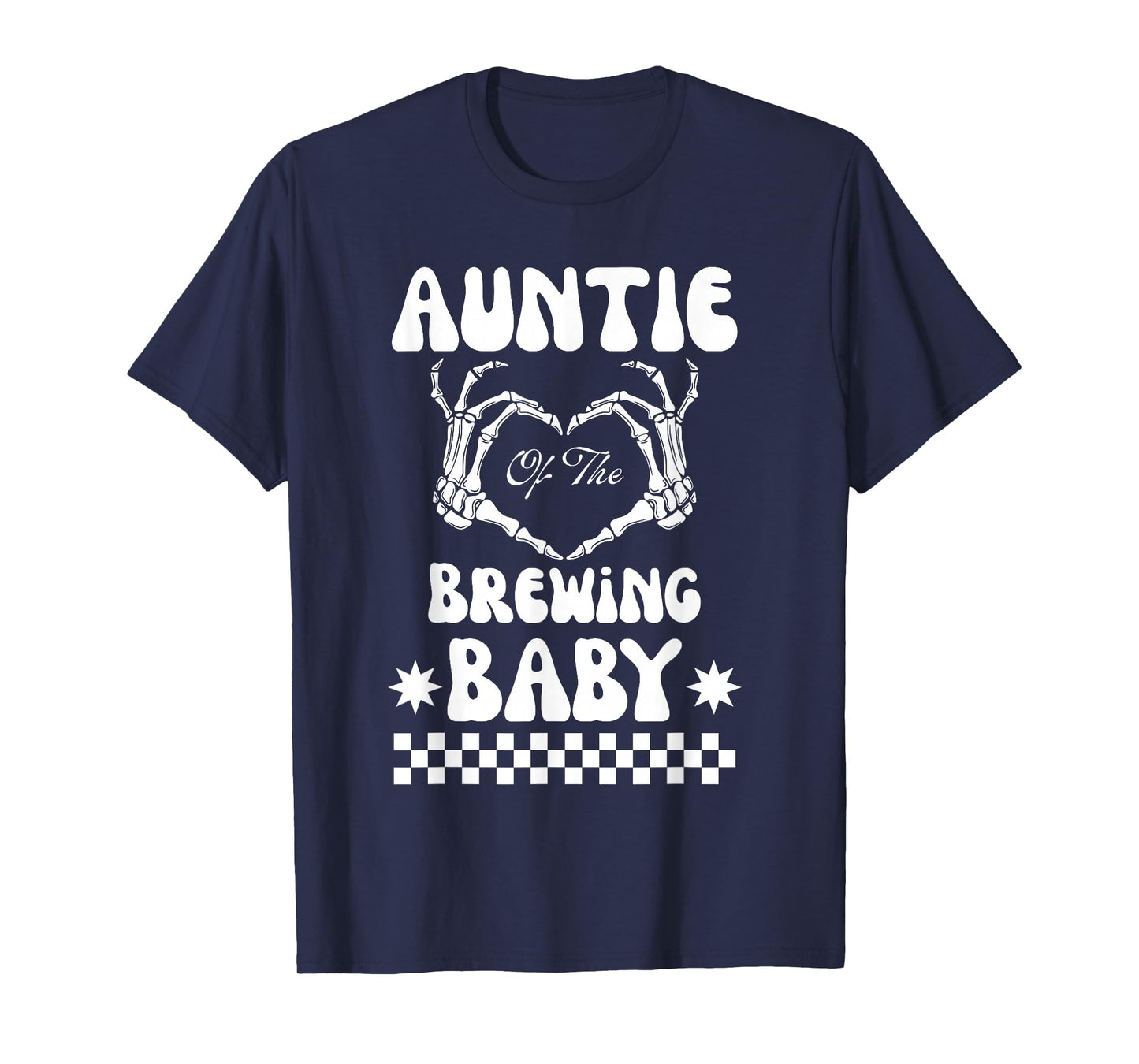 Auntie of Brewing Baby Halloween T-Shirt Baby Shower Spooky T-Shirt