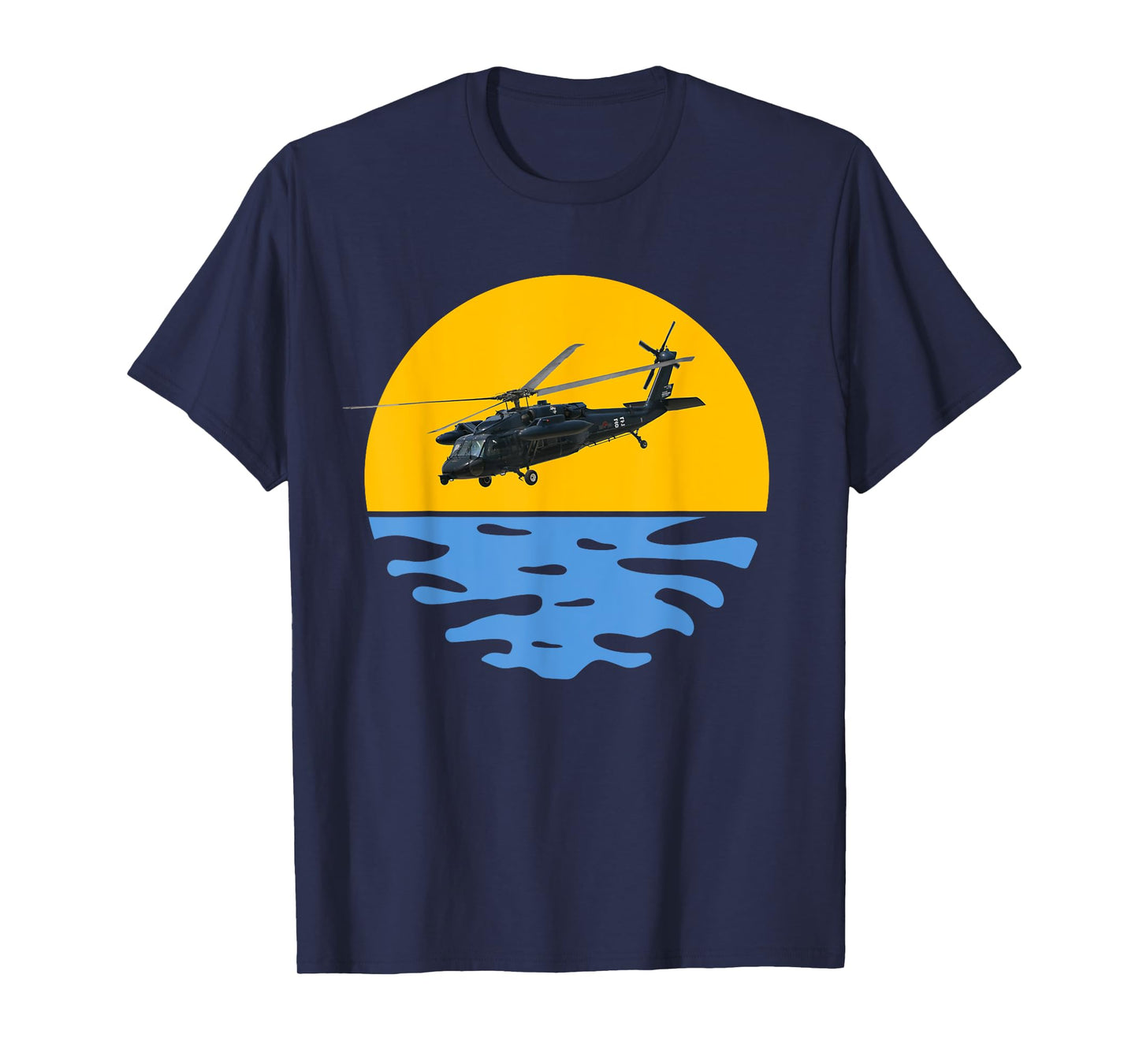 Sunset Army UH-60 Sikorsky Blackhawk Helicopter Pilot Gift T-Shirt
