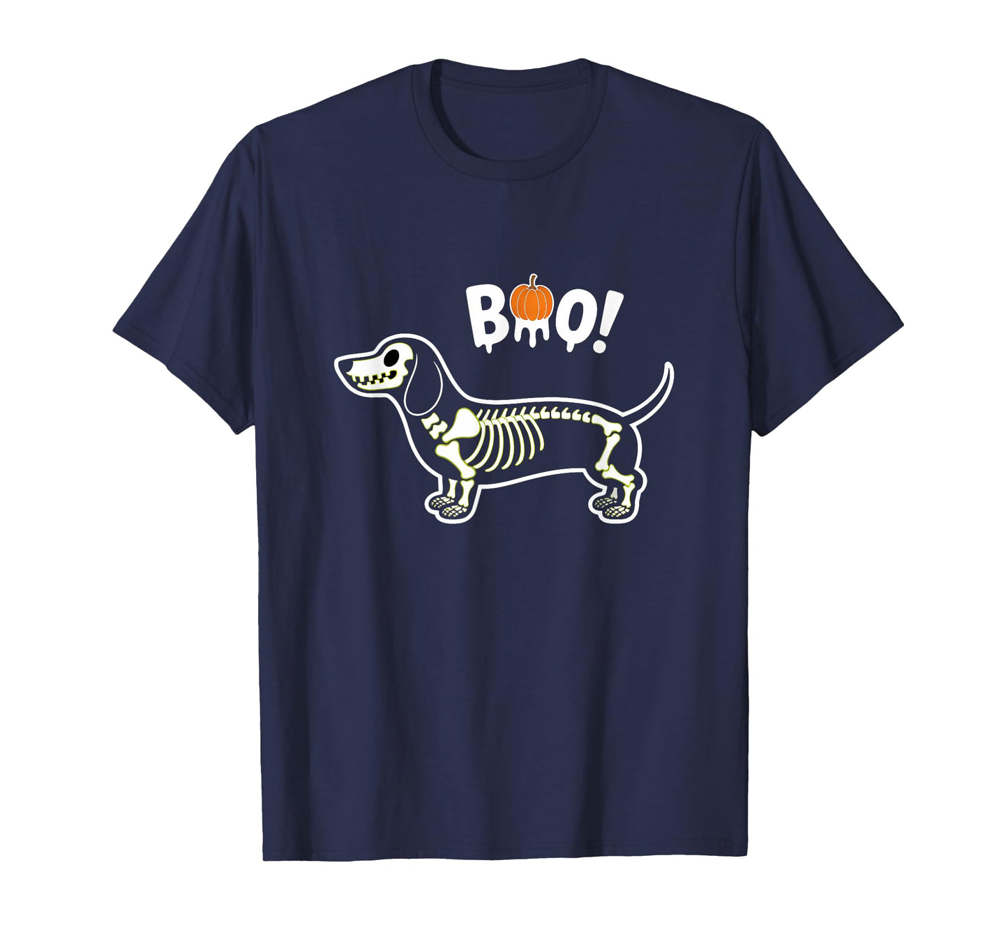 Funny Dachshund Halloween Wiener Dog Cute Doxie Skeleton Boo T-Shirt