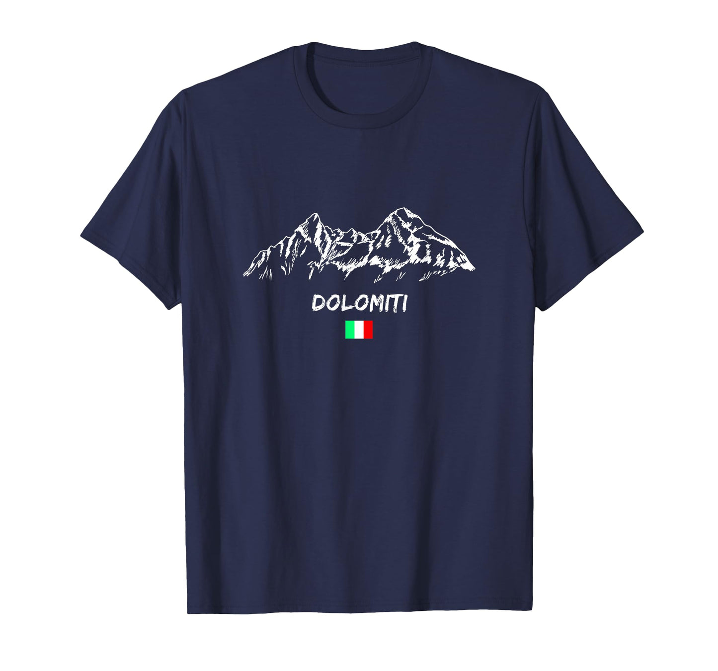 Mountain Alps Silhouette Dolomites Nature Italy Flag Mountain T-Shirt