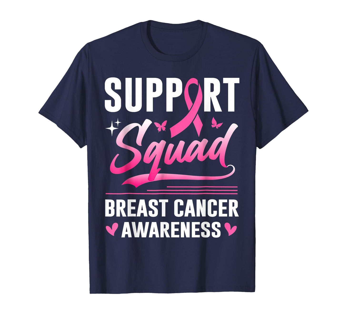 Support Squad Breast Cancer Awareness Pink Ribbon T-Shirt