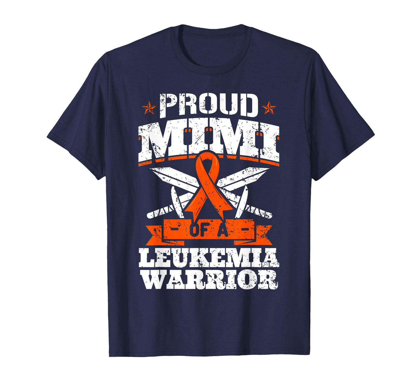 Proud Mimi Of A Leukemia Warrior Grandma Awareness Ribbon T-Shirt