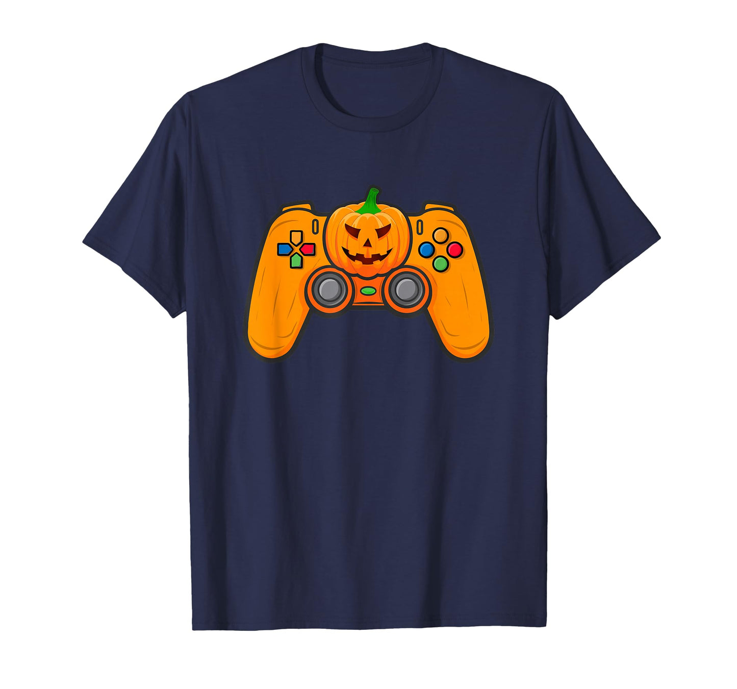Gamer Halloween Costume Funny Pumpkin Video Game Controller T-Shirt