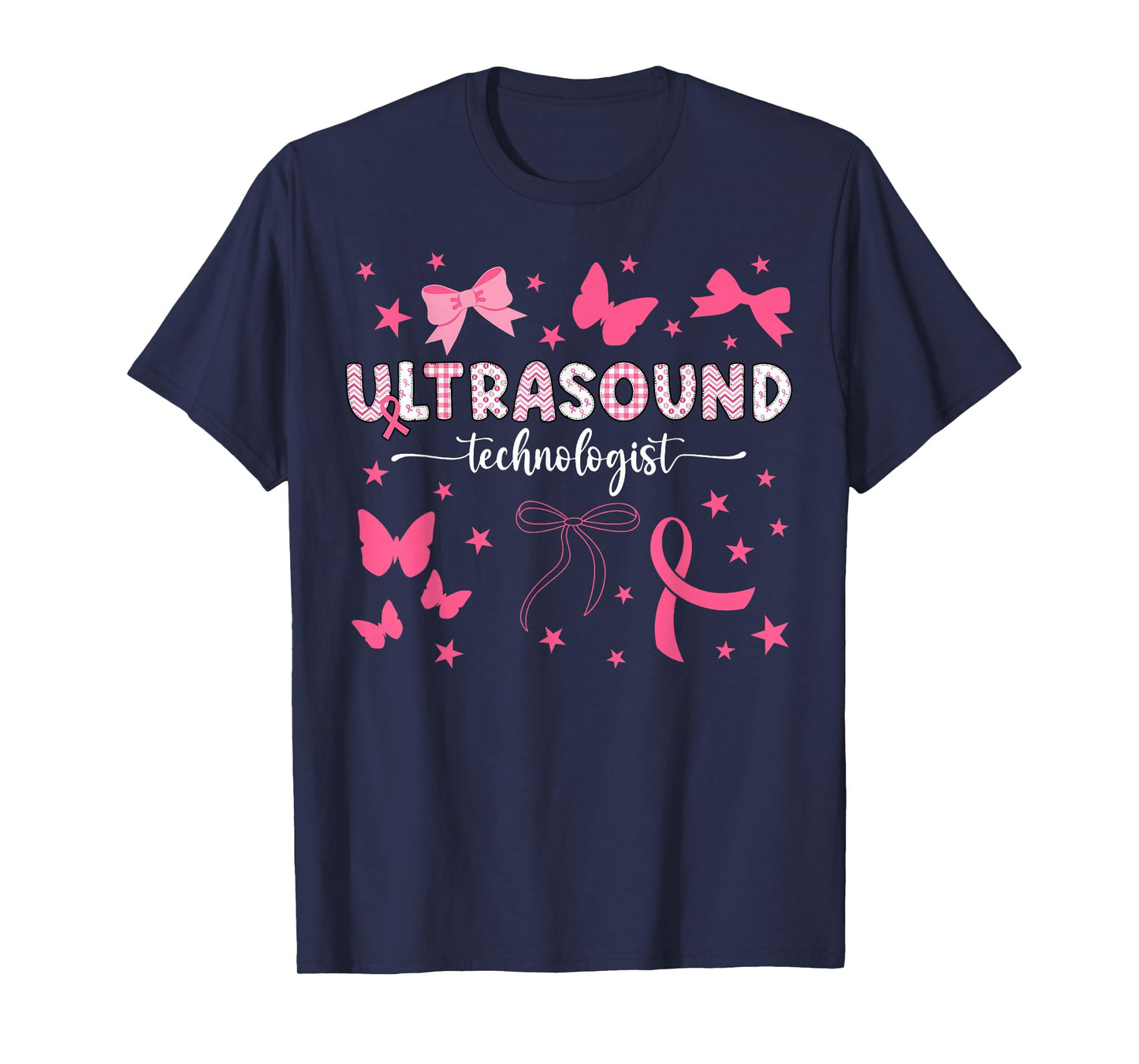 Ultrasound Coquette Breast Cancer Awareness Month Rad Tech T-Shirt