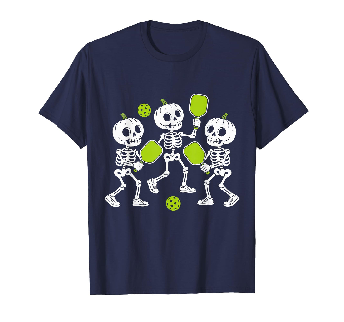 Dancing Skeletons Pickleball Halloween Costume T-Shirt
