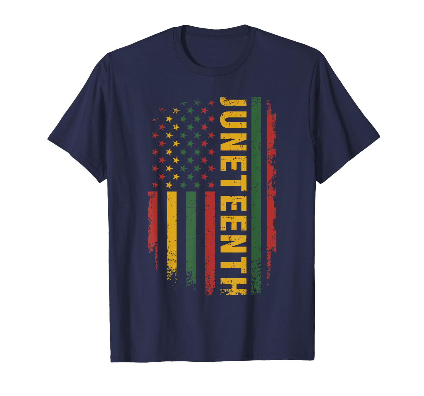 American flag pan african colors for celebrating Juneteenth T-Shirt
