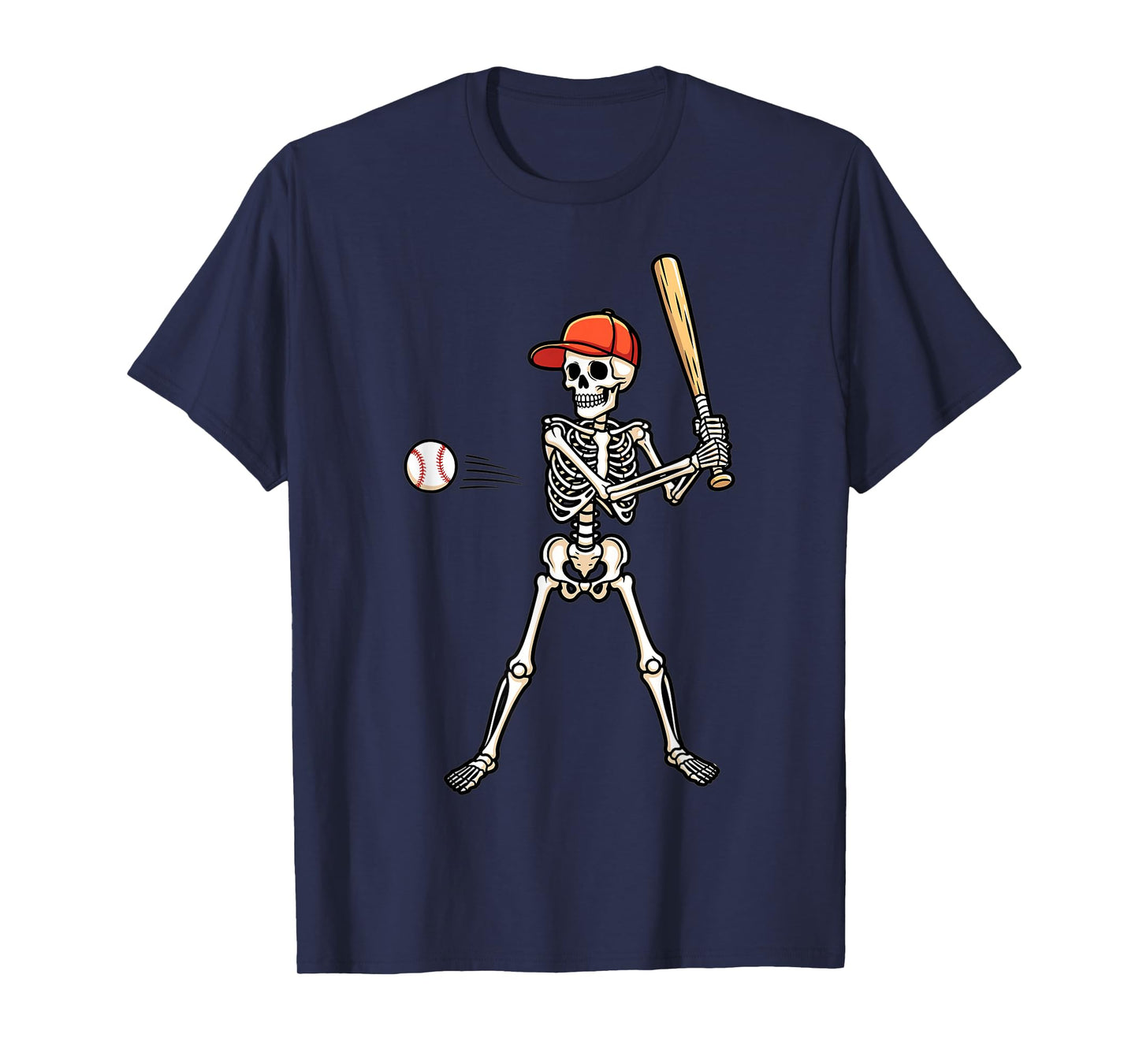 Skeleton Baseball Player Spooky Halloween Sport T-Shirt
