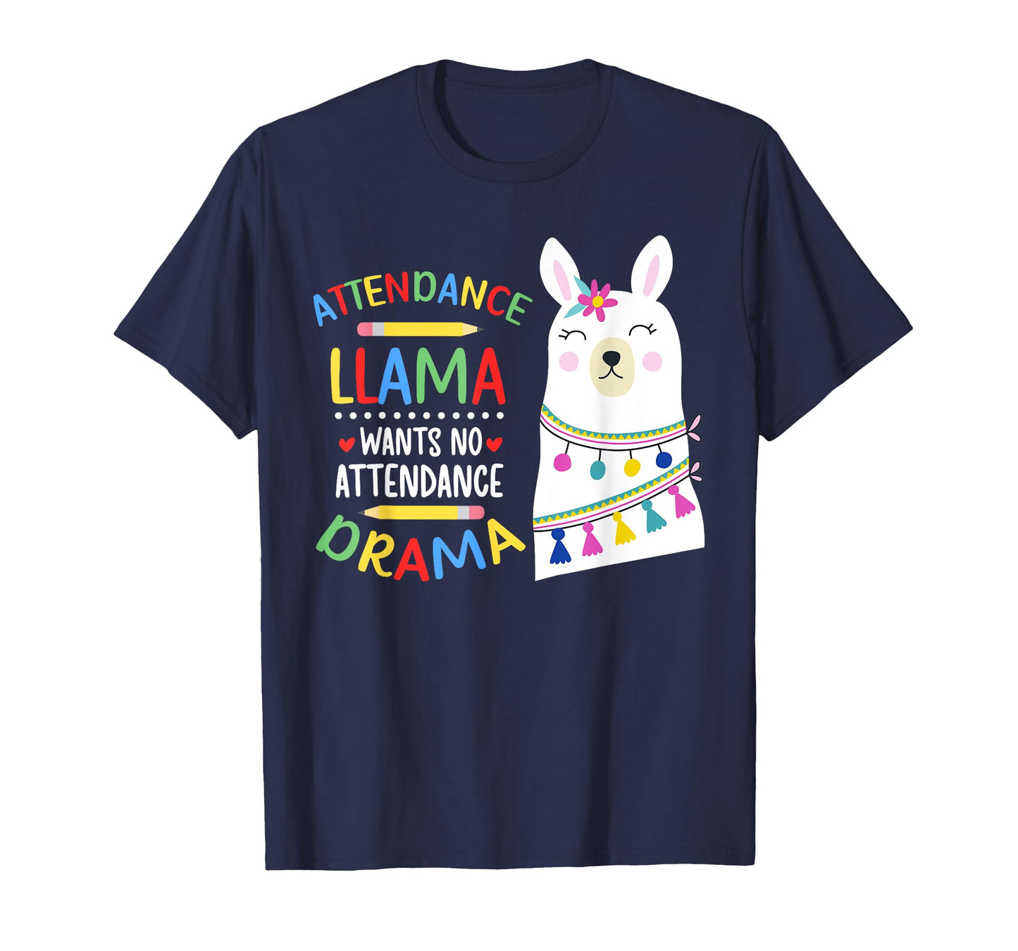 Attendance Llama Attendance Clerk School Attendance Clerk T-Shirt