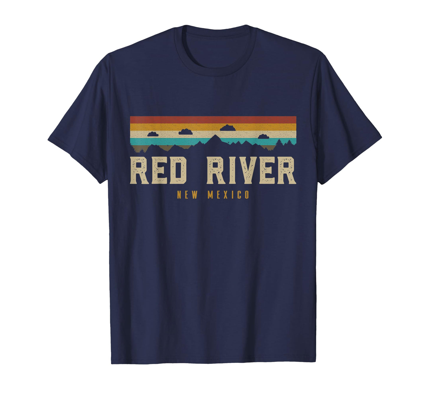 Red River Vintage Mountains Hiking Camping New Mexico Retro T-Shirt
