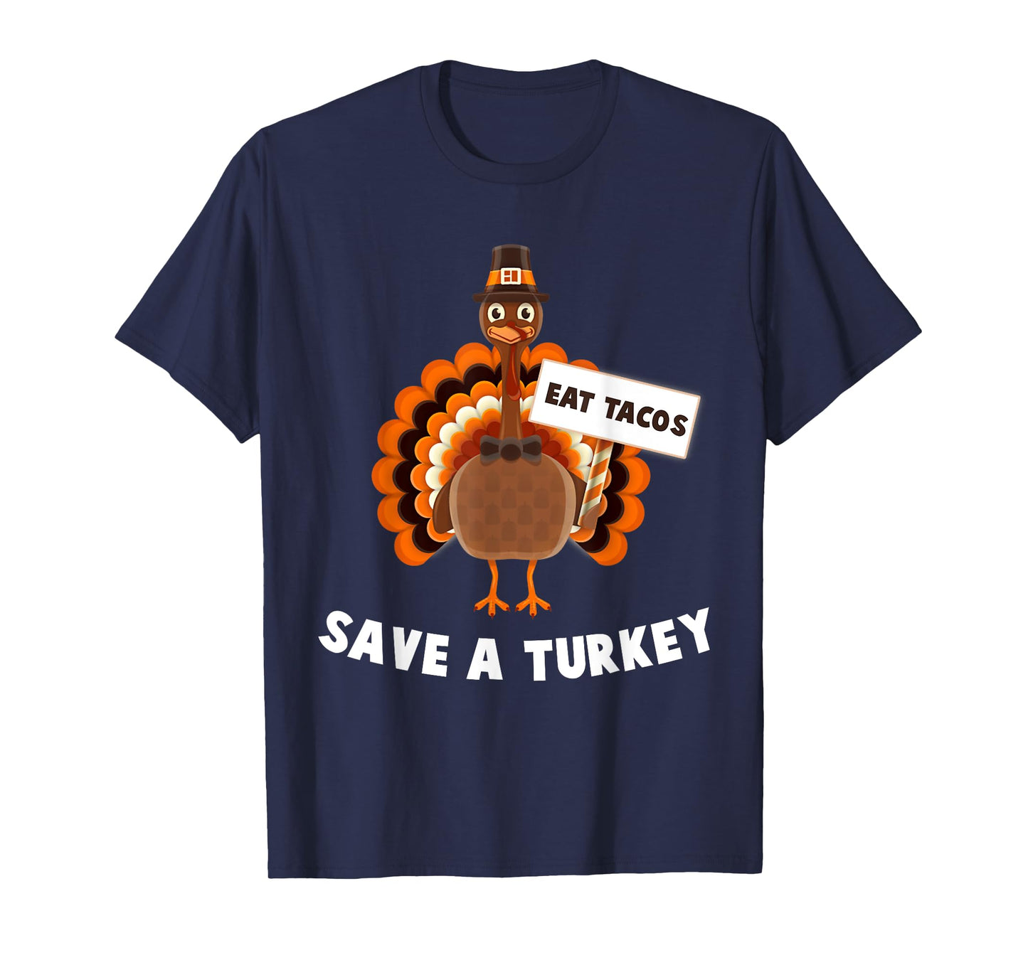 Funny Turkey Eat Tacos Thanksgiving T-Shirt