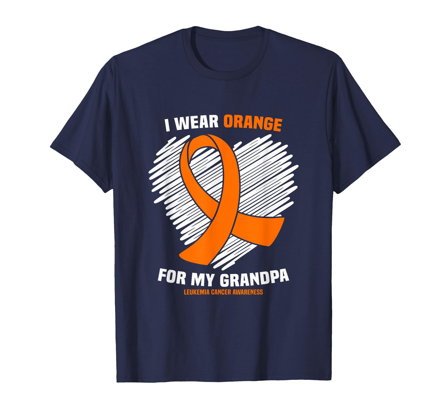 I Wear Orange For My Grandpa Leukemia Cancer Awareness T-Shirt