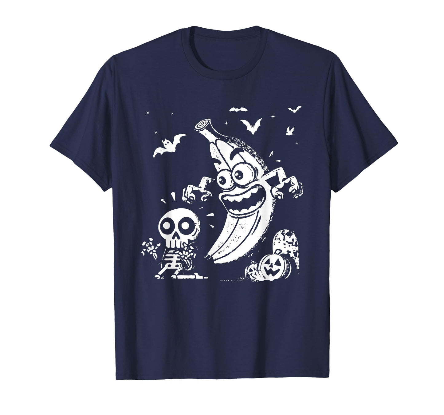 Funny Banana and Skeleton and Ghost for Halloween Season, T-Shirt