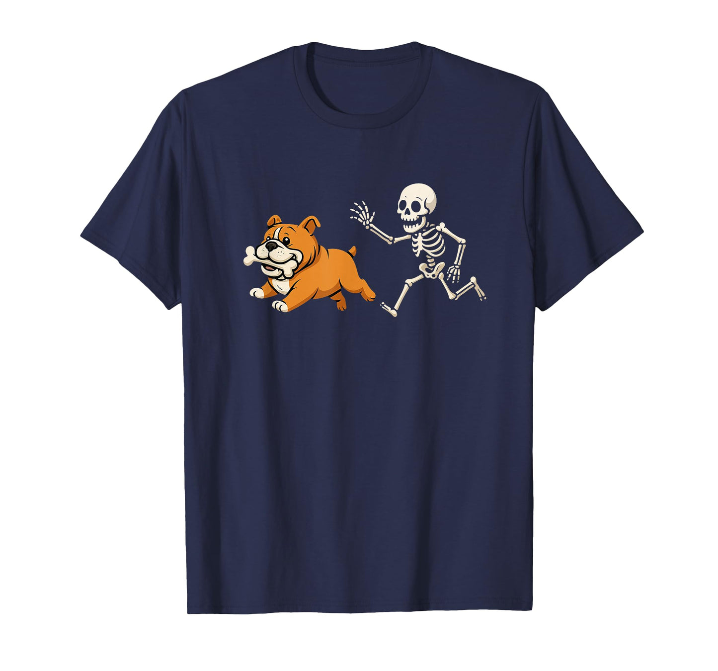 Funny Skeleton Bulldog Halloween Dog Mom Pet Lover T-Shirt