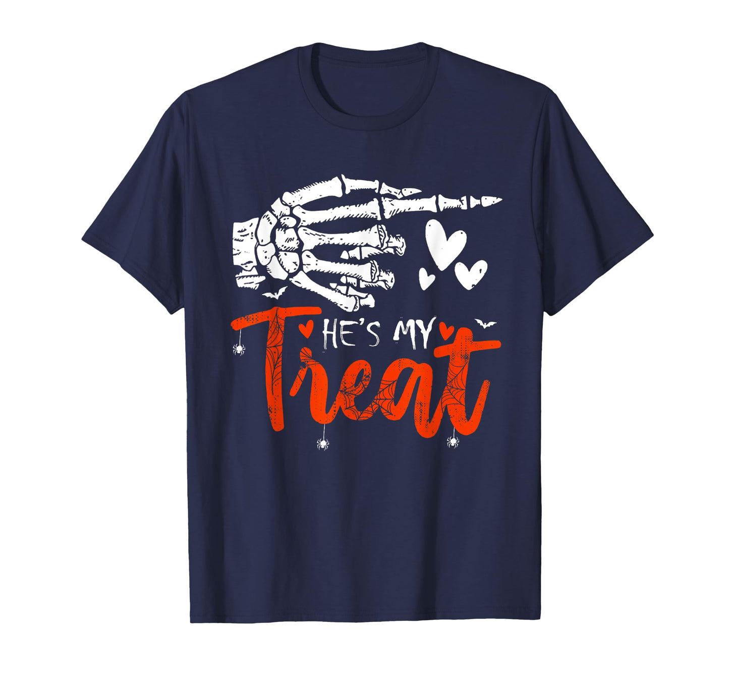 He's My Treat Skeleton Hand Halloween Costume Couples T-Shirt