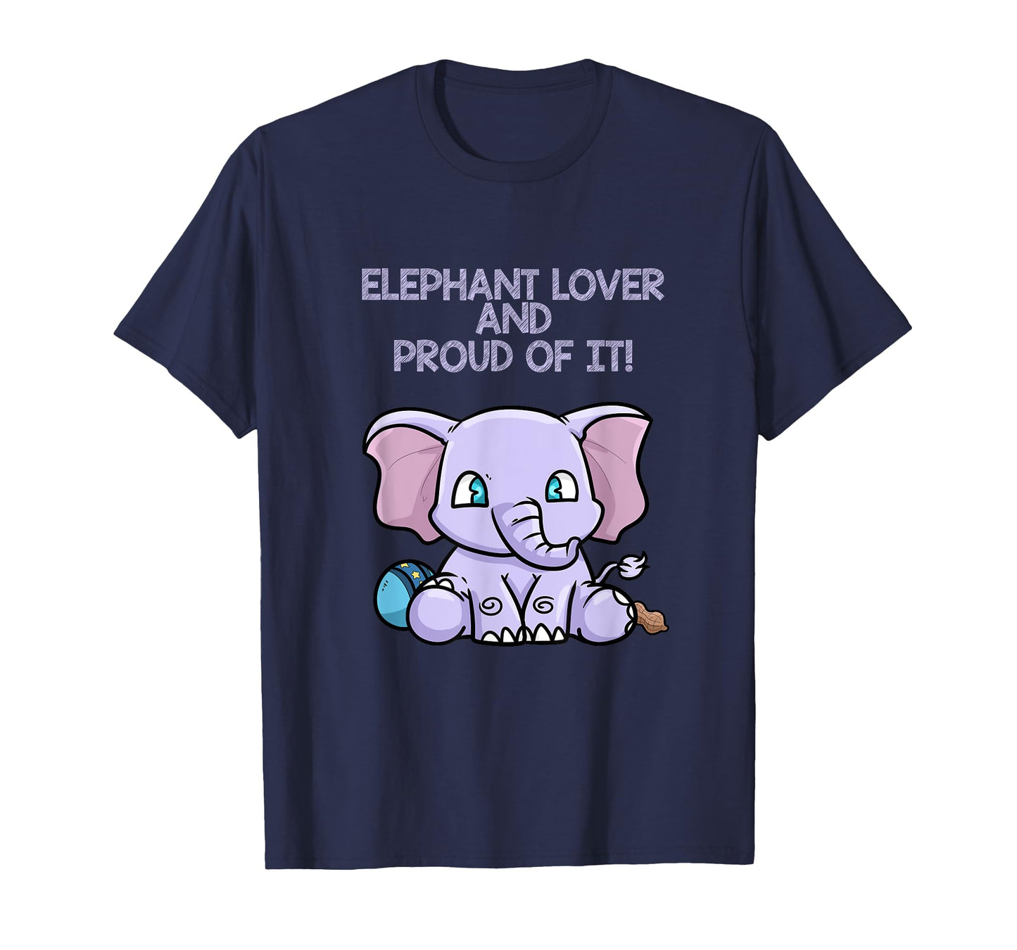Elephant Lover And Proud Of It Colorful Graphic T-Shirt