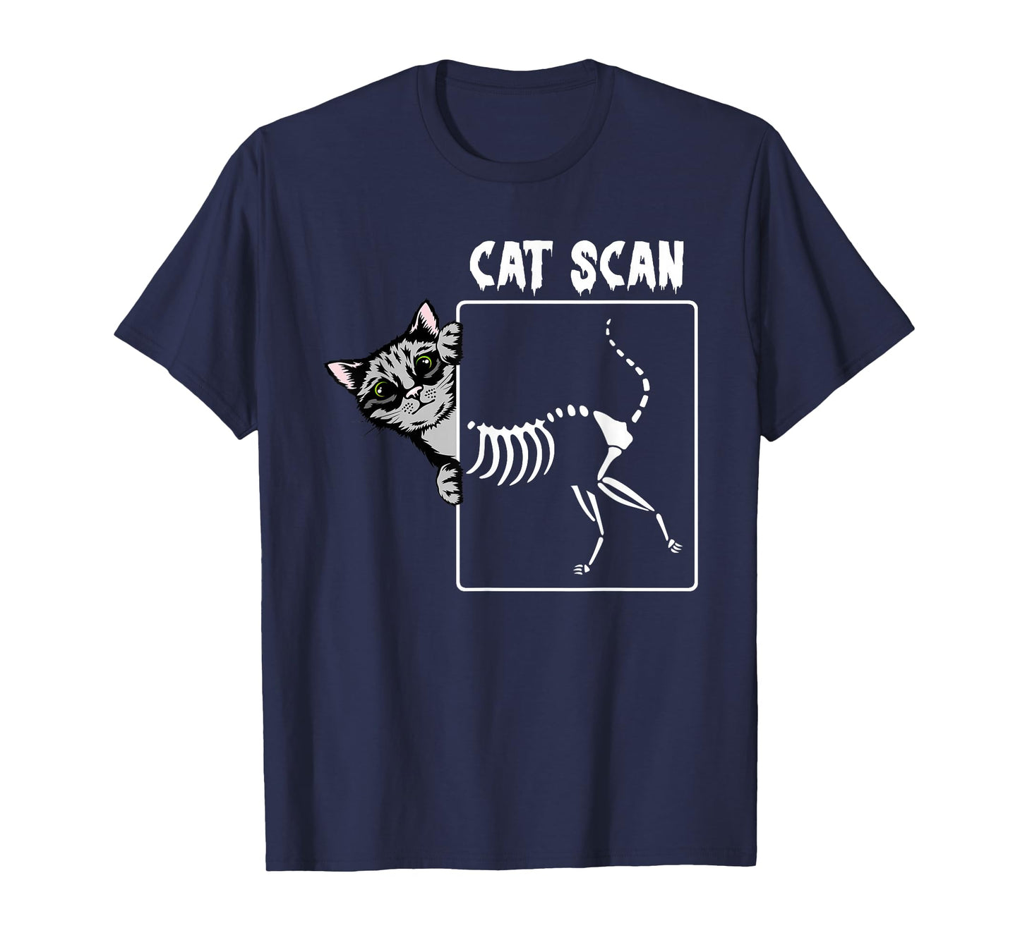 Cat Scan CT Funny Cat X Ray Pun Meme Rad Tech Cat Lover T-Shirt