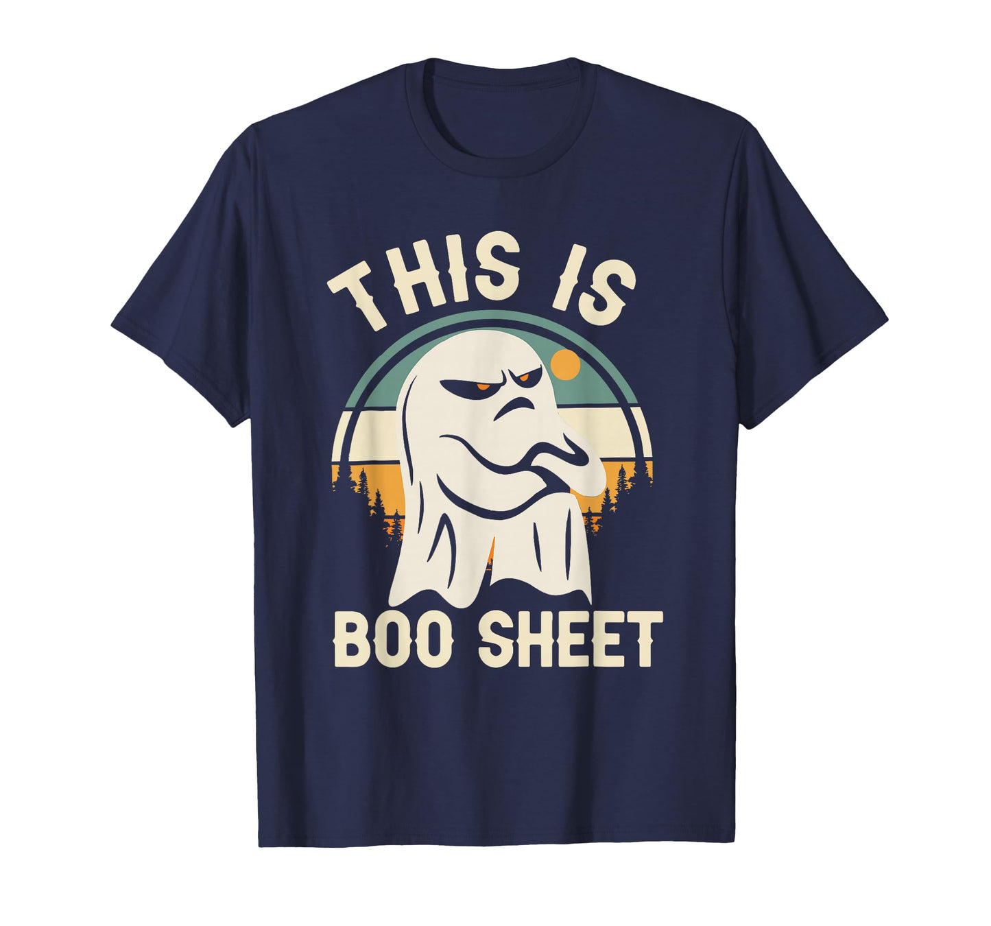 This is Boo Sheet Ghost Retro Halloween Costume Men Women T-Shirt