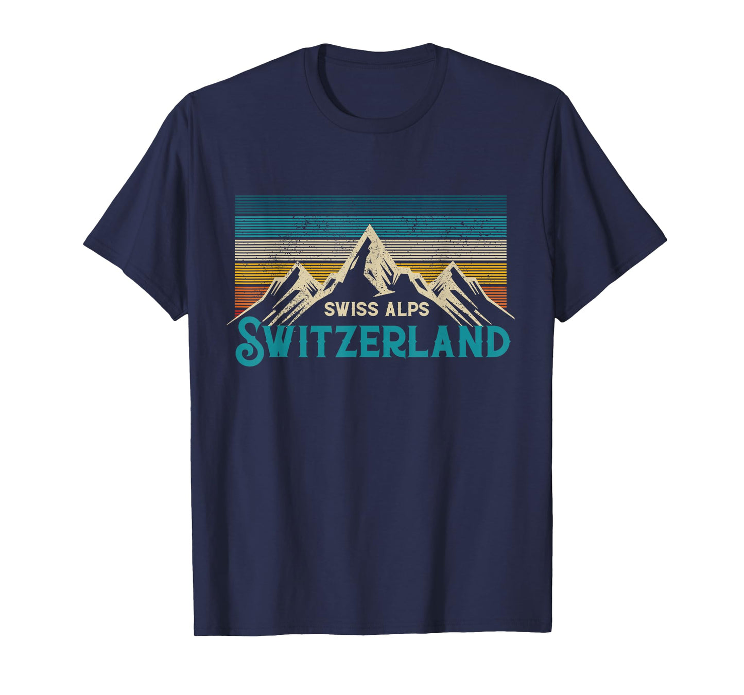Swiss Alps Vintage Mountains Swiss Souvenir Gift T-Shirt
