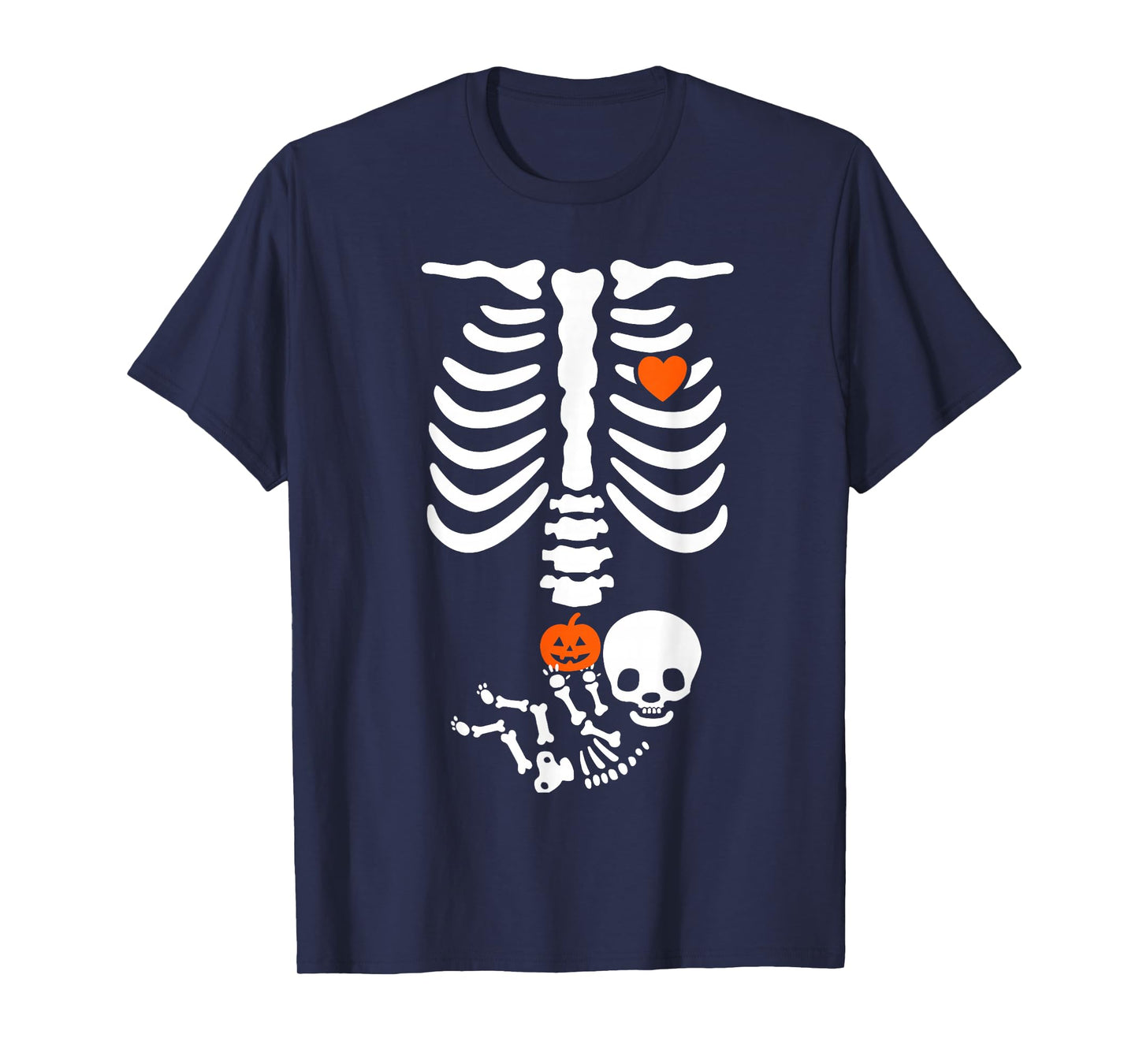 Halloween Skeleton Baby Maternity Pregnancy Announcement T-Shirt