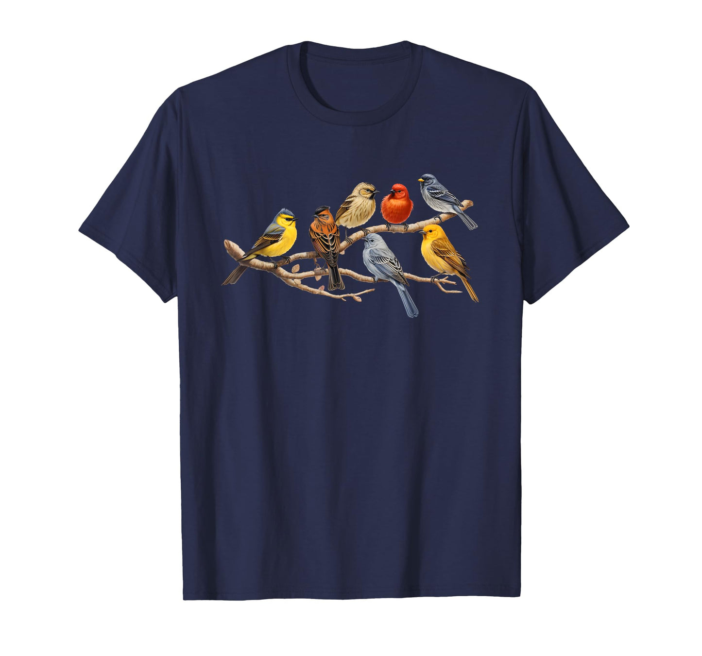 Backyard Bird Watching Watcher Birder Birds on a Branch T-Shirt
