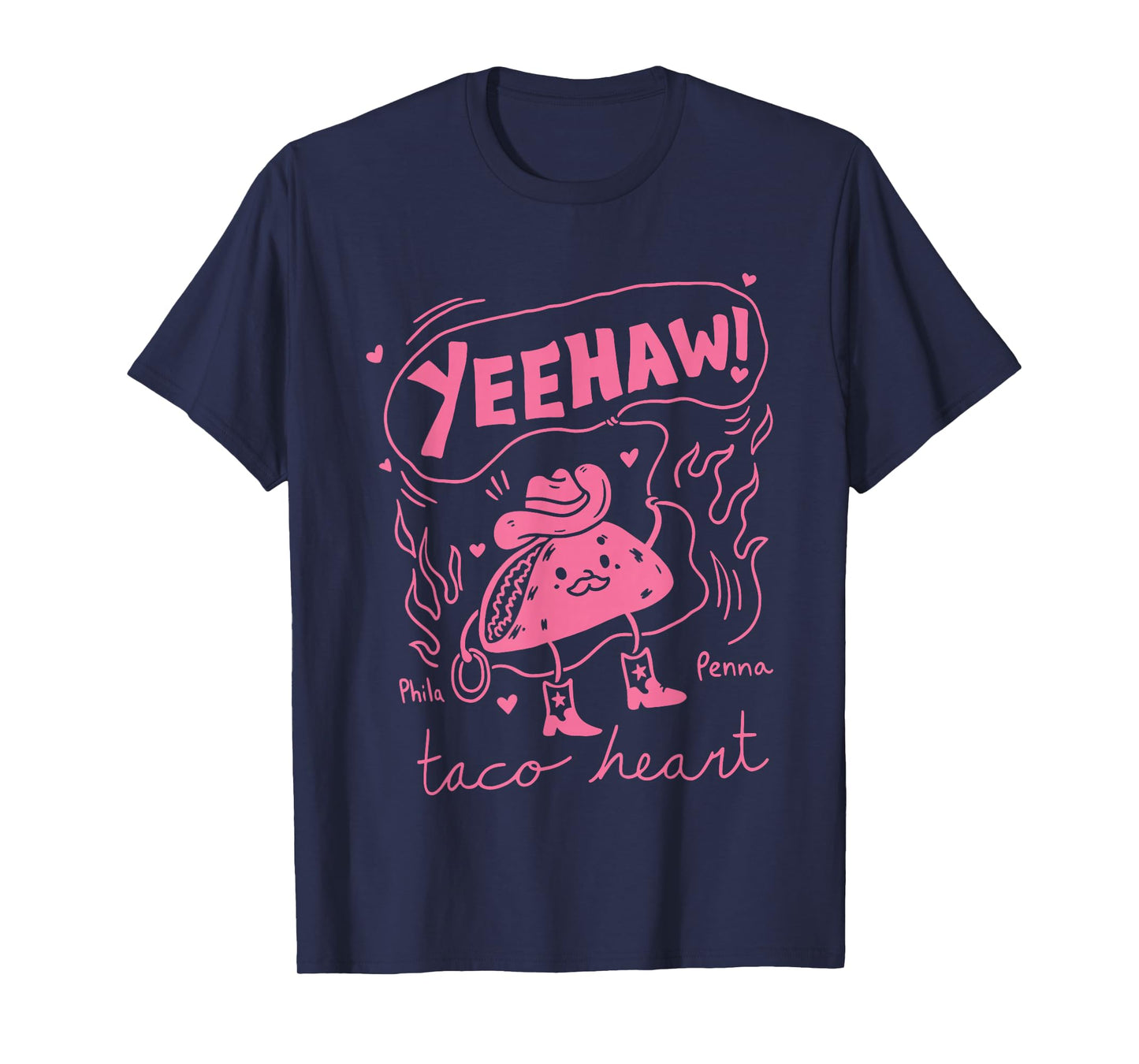 Yeehaw Taco Heart Funny T-Shirt