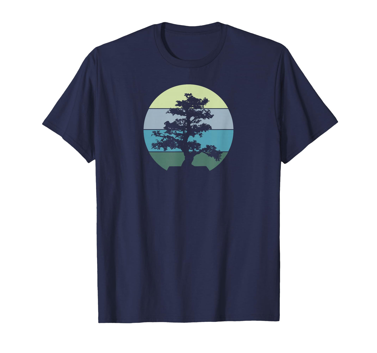 Pacific Ocean Beach Bonsai Tree Sun Retro Vintage T-Shirt T-Shirt