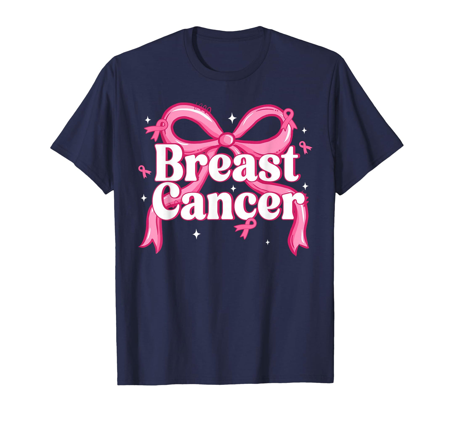 Pink Coquette Bow Breast Cancer Awareness Support Ribbon T-Shirt