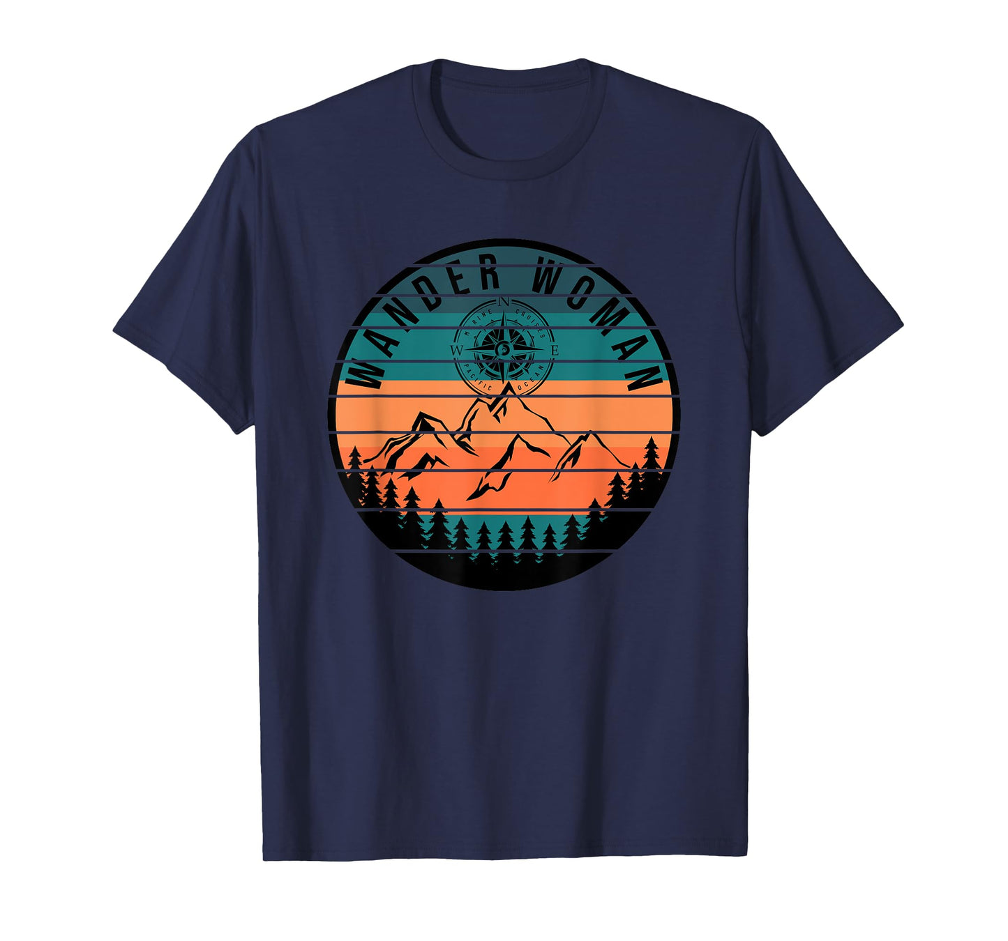 Cute Wander Woman Summer Fall Seeking North Star Mountain T-Shirt