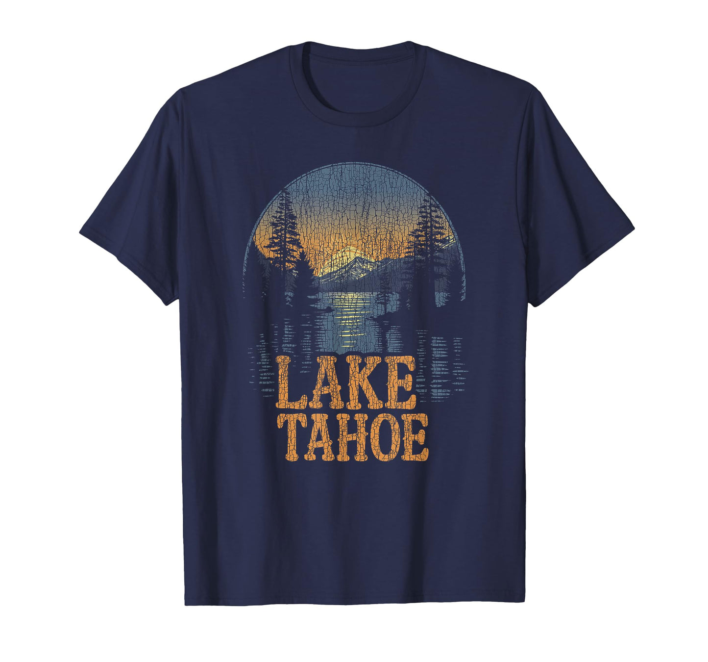 Lake Tahoe -California Mountain Vintage Men Women Kids Retro T-Shirt