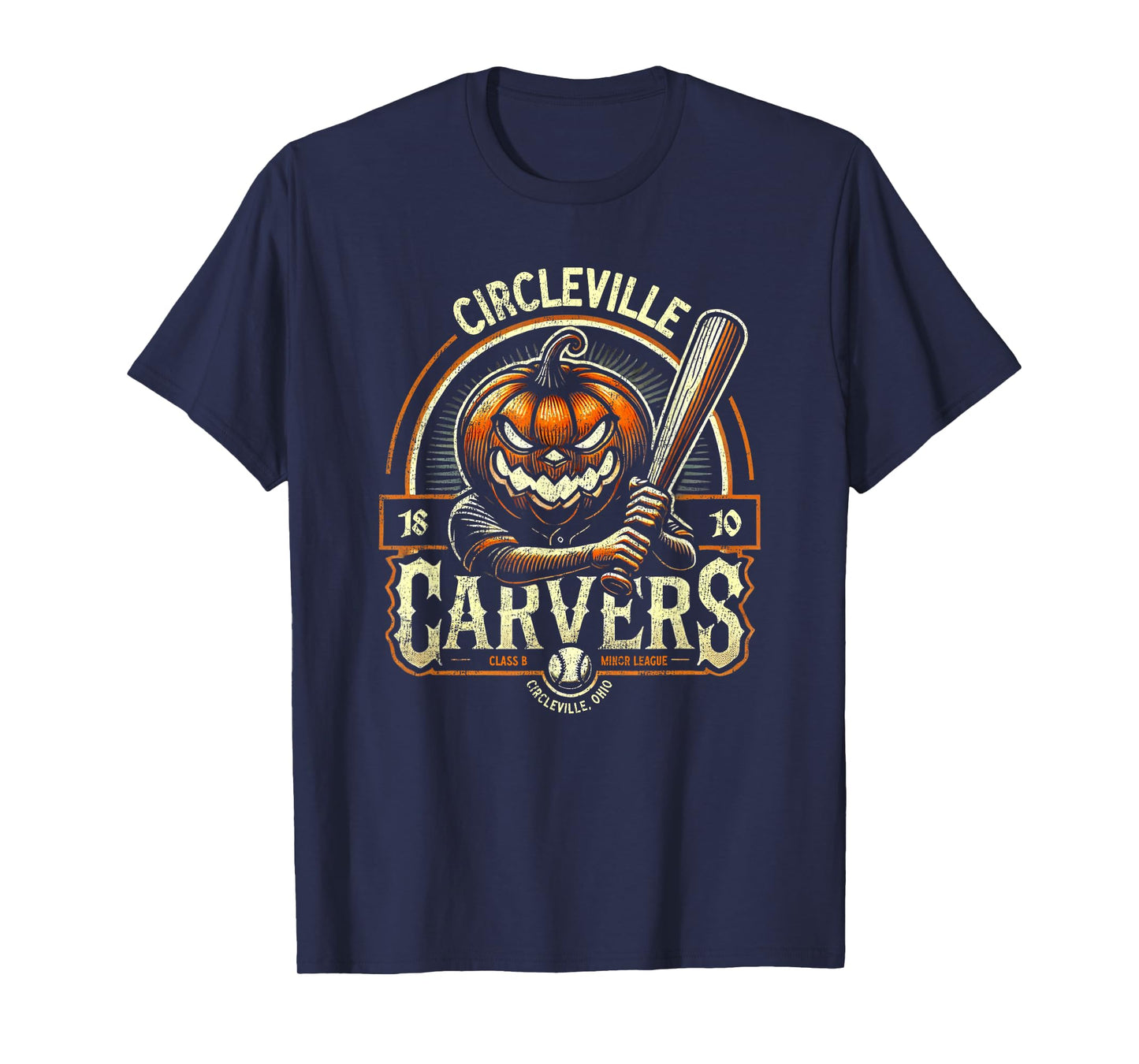 Spooky Halloween Circleville Carvers Minor League Baseball T-Shirt