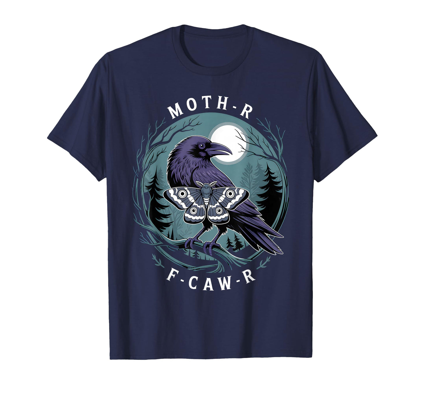 Funny Crow F-Caw-F Raven Bird Gothic Halloween Party Joke T-Shirt