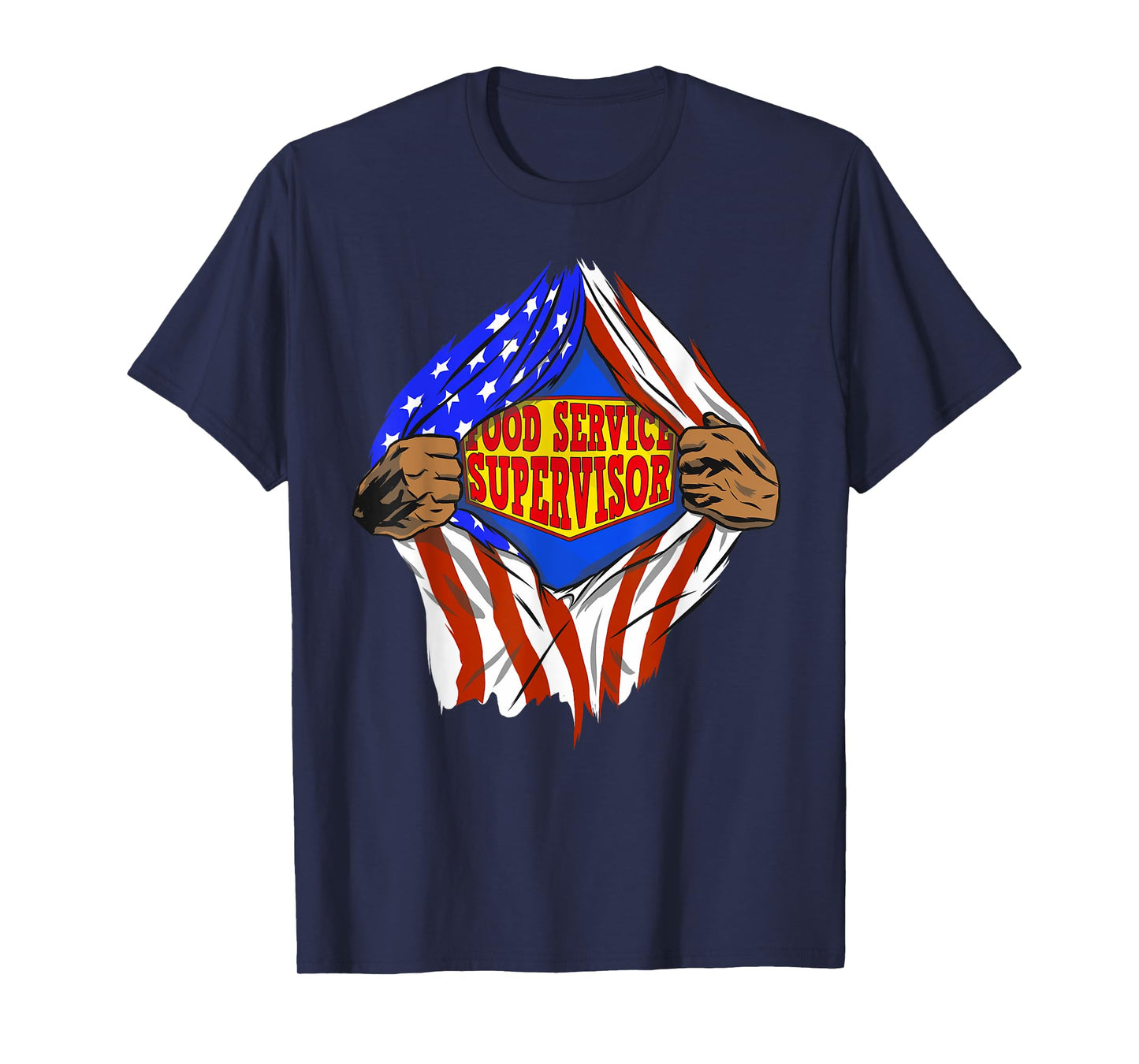 Funny Super Food Service Supervisor Hero Job T-Shirt