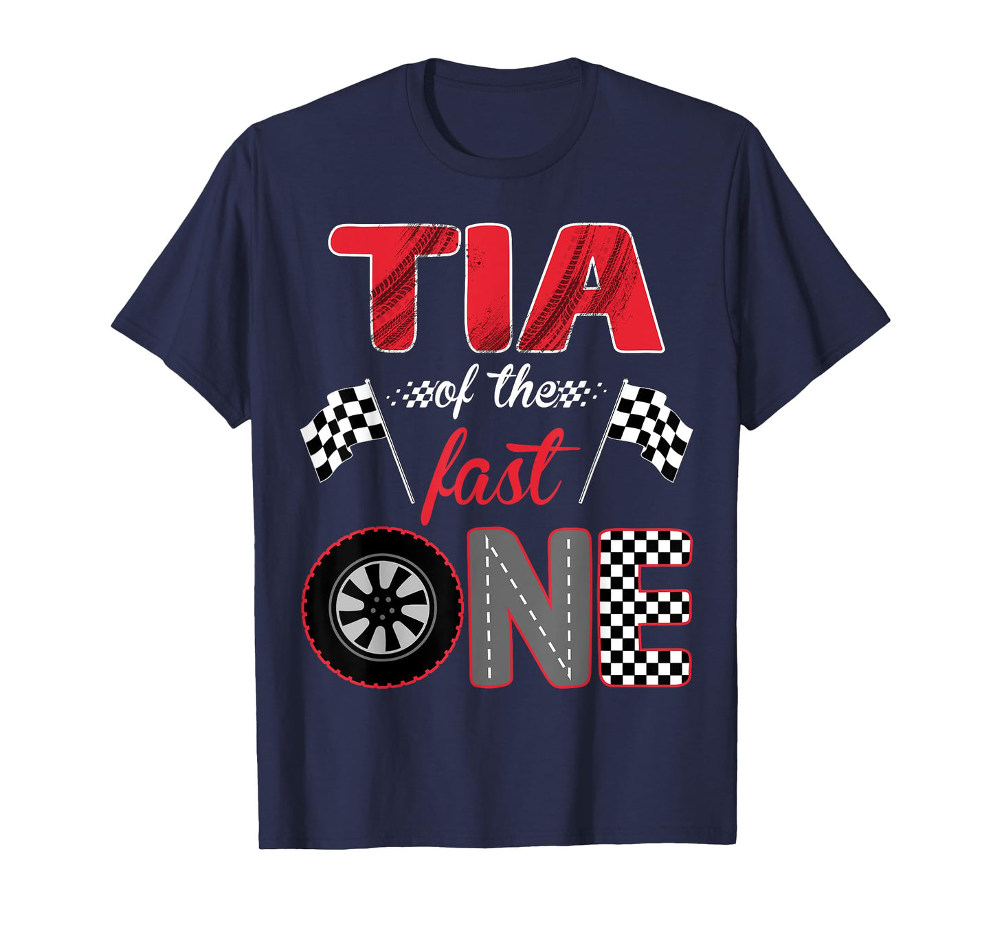 Tia Of The Fast One Birthday 1st Race Car Family T-Shirt