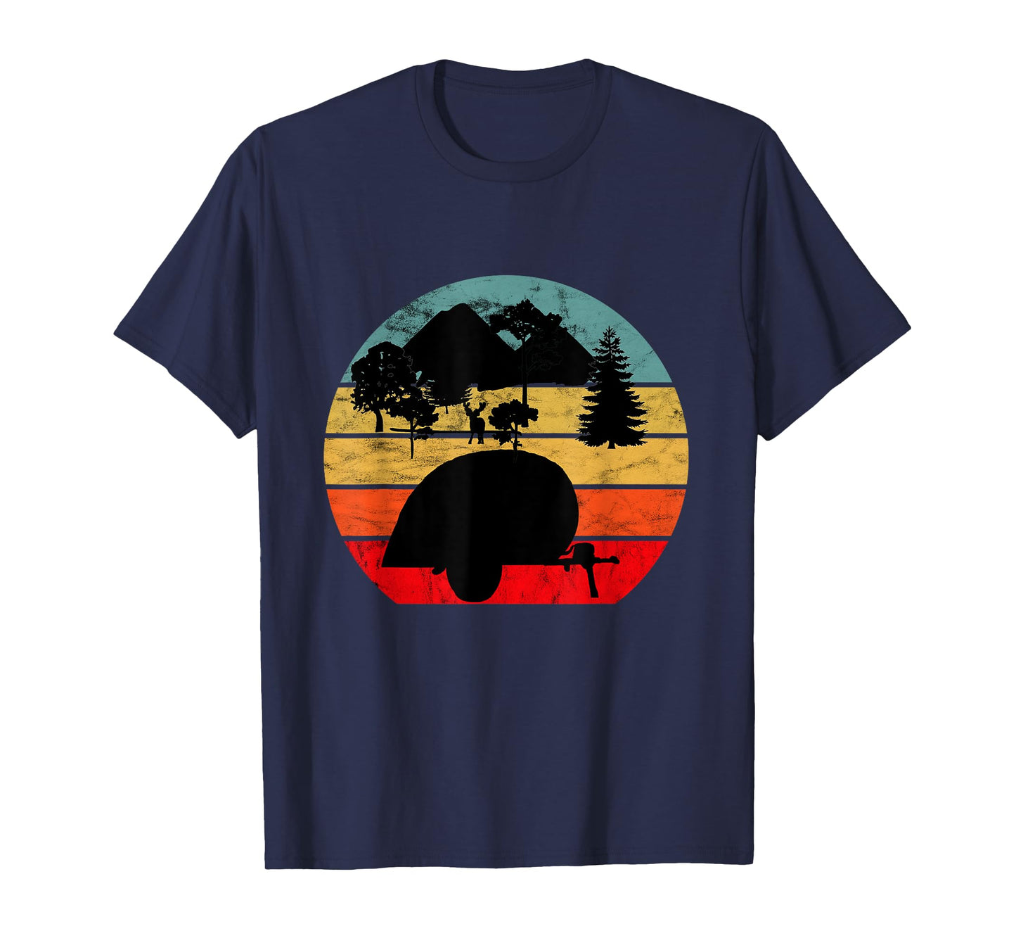 Camping Caravan Vintage Retro Sunset Camper T-Shirt