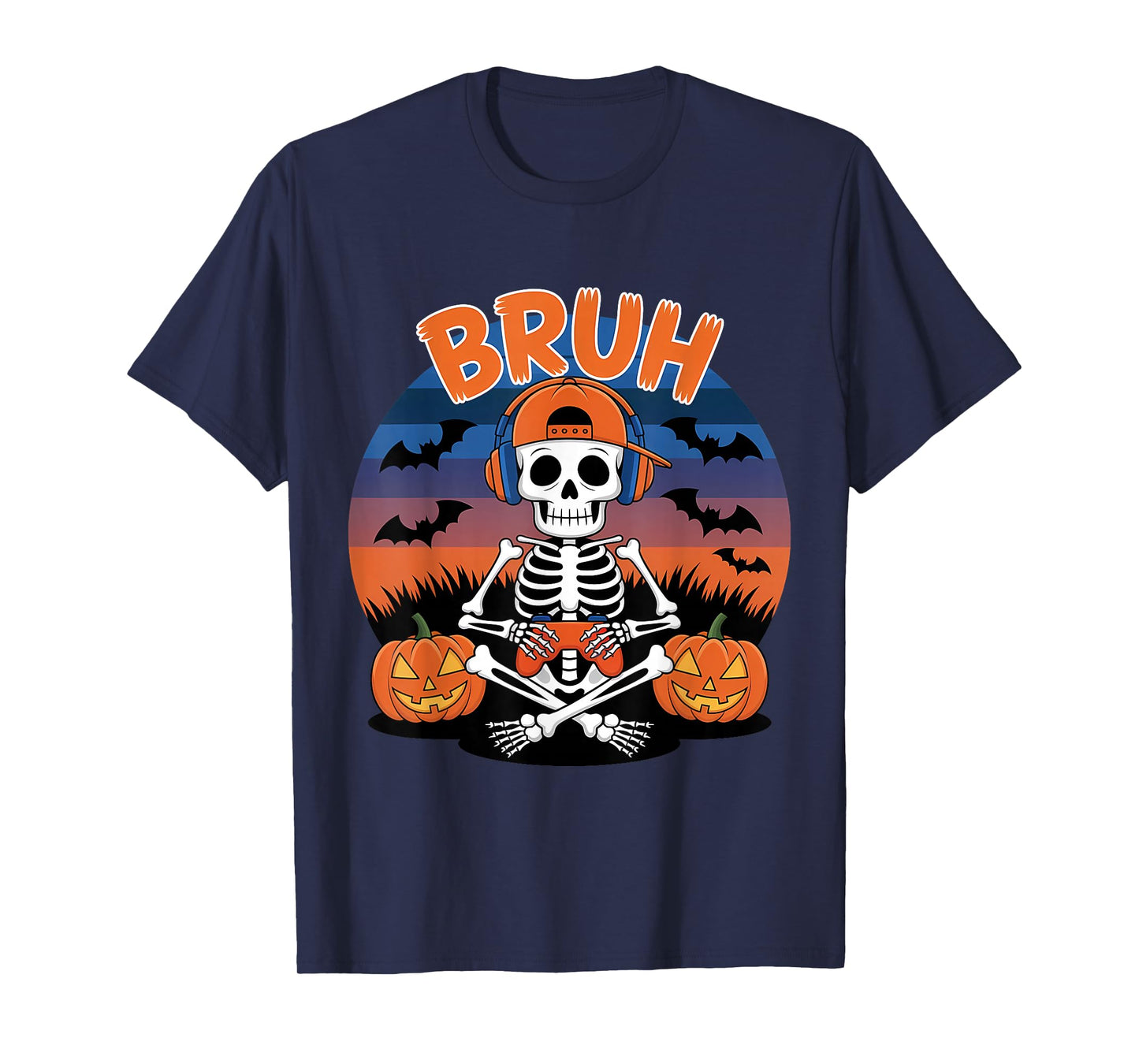 Halloween Skeleton Video Gaming Gamer Youths Men & Teens T-Shirt
