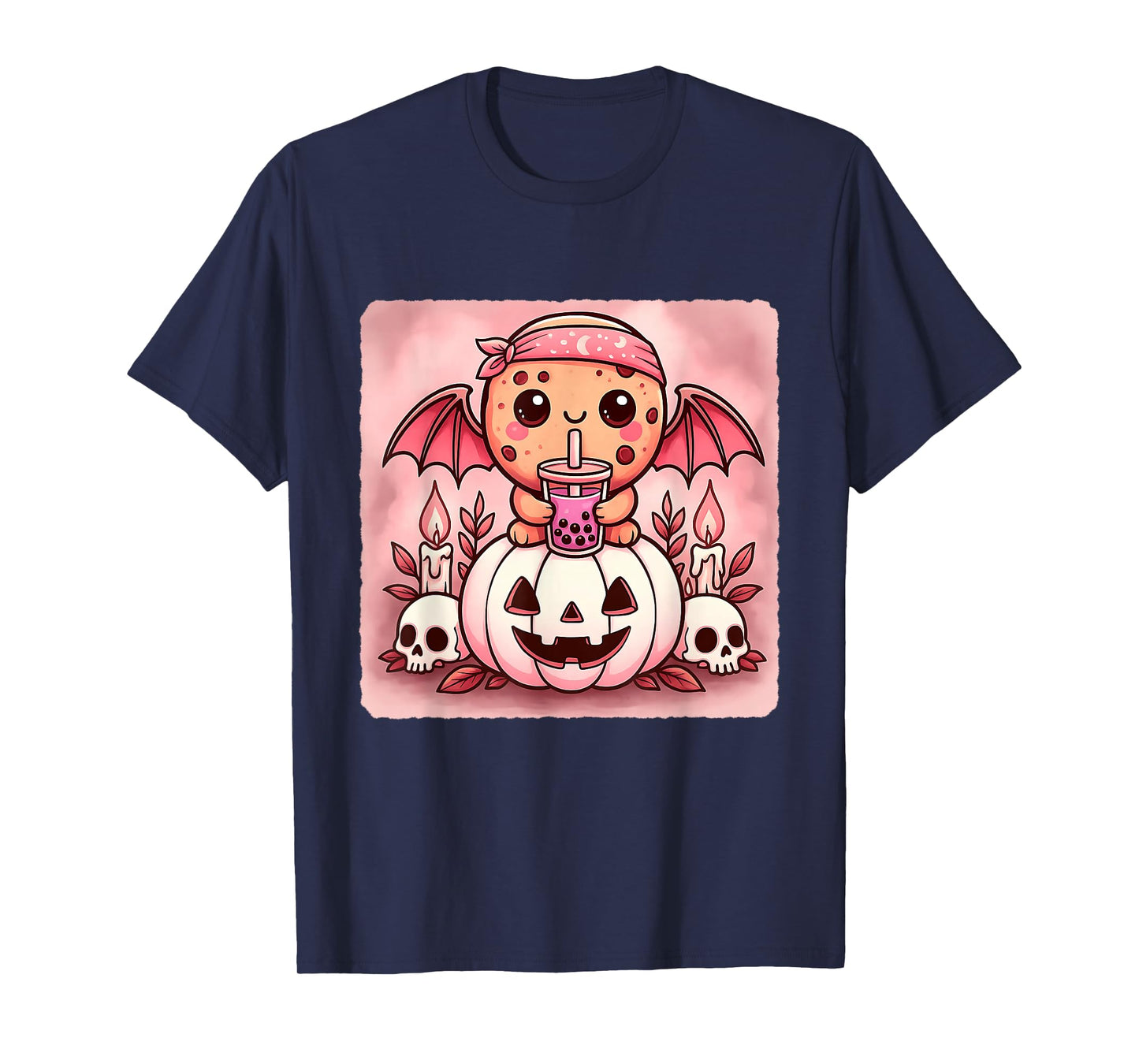 Cookie Bat Kawaii Pastel Goth Creepy Cute Skeleton T-Shirt