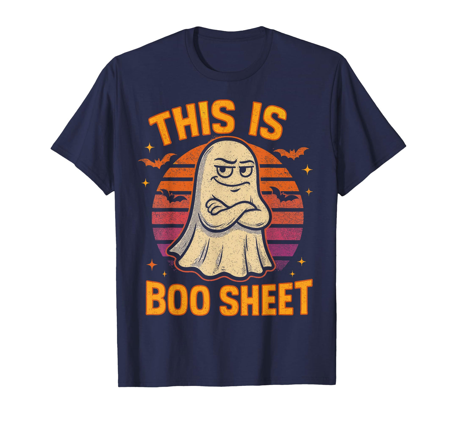 Retro Halloween 80s 90s This is Boo Sheet Ghost Men Women T-Shirt