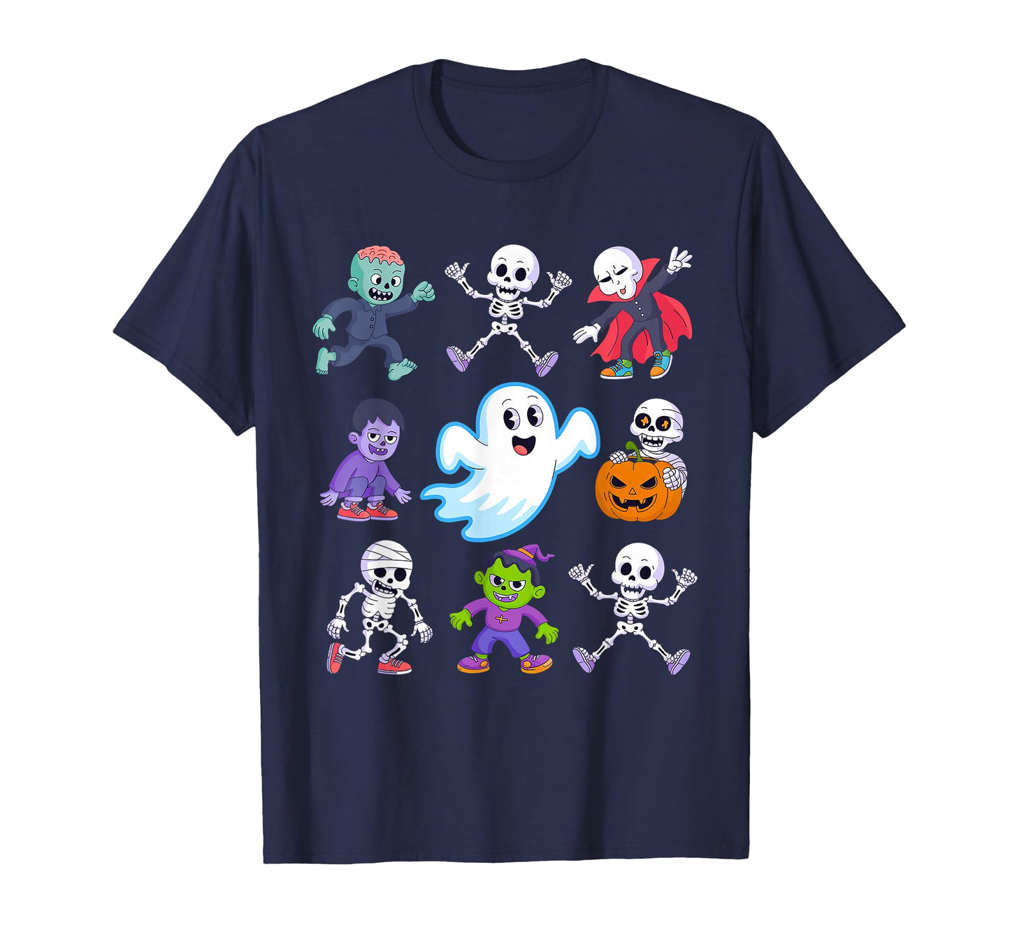Dance Halloween Monster Squad Zombie Scary Pumpkin Mummy T-Shirt