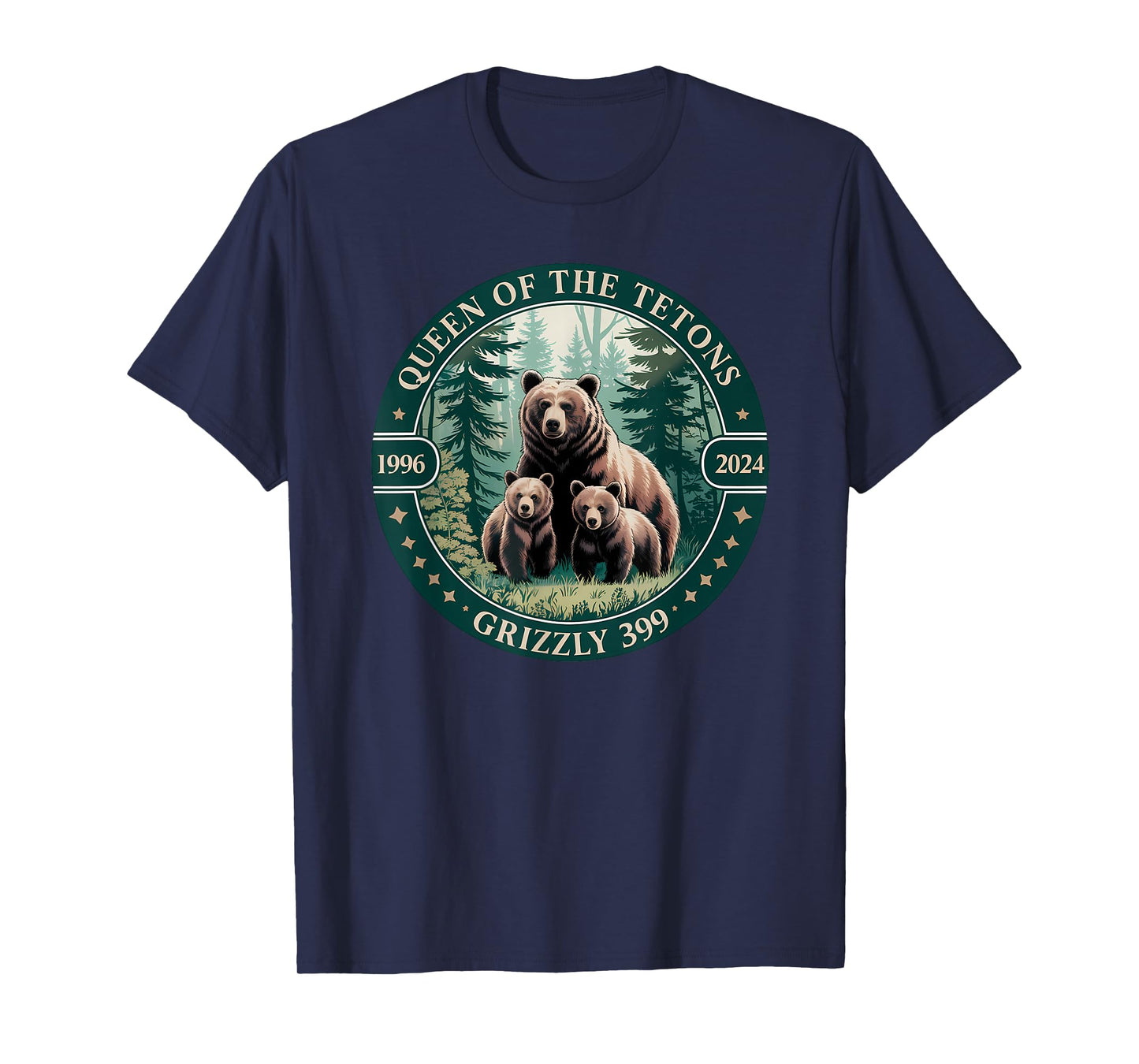 Queen Of The Tetons Grizzly 399 Bear Lovers National Park T-Shirt