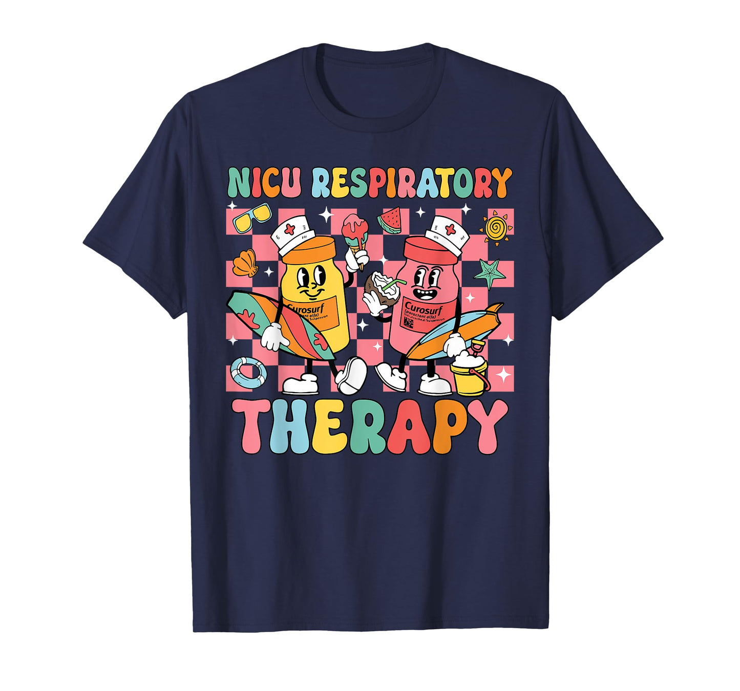 NICU Respiratory Therapy Summer Nurse Neonatal Beach Vibes T-Shirt